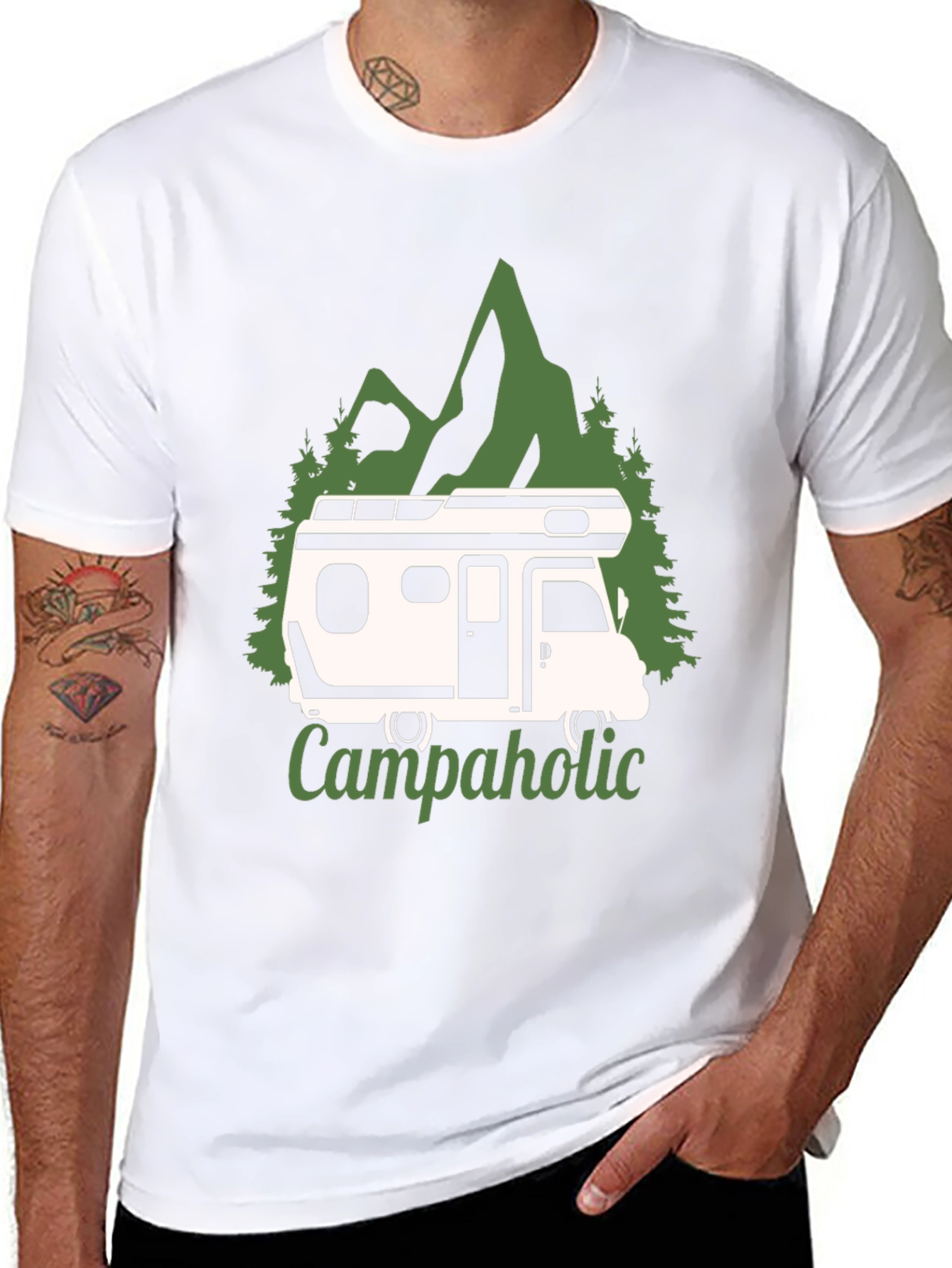 Campaholic T-Shirt - Camping RV Graphic Tee