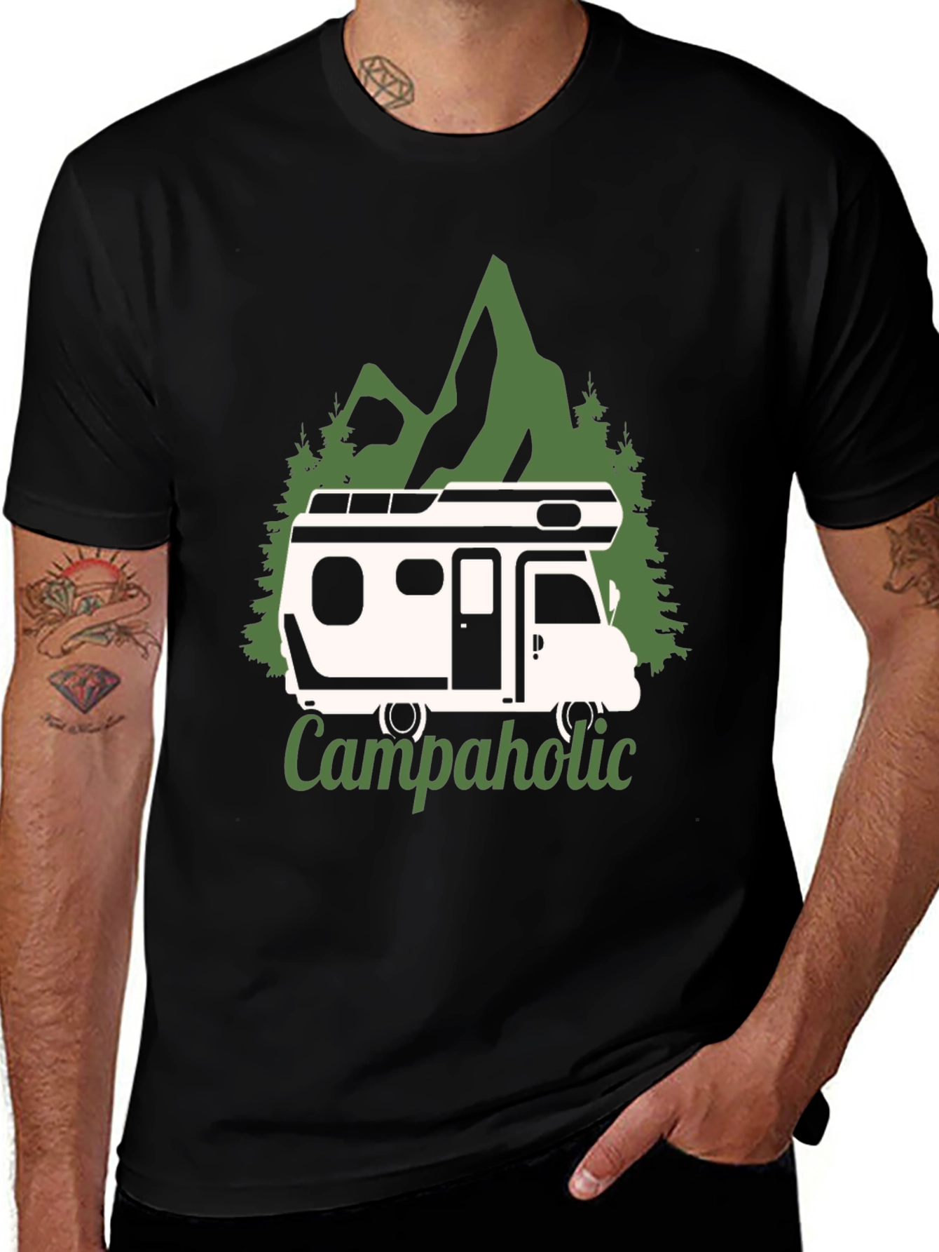 Campaholic T-Shirt - Camping RV Graphic Tee