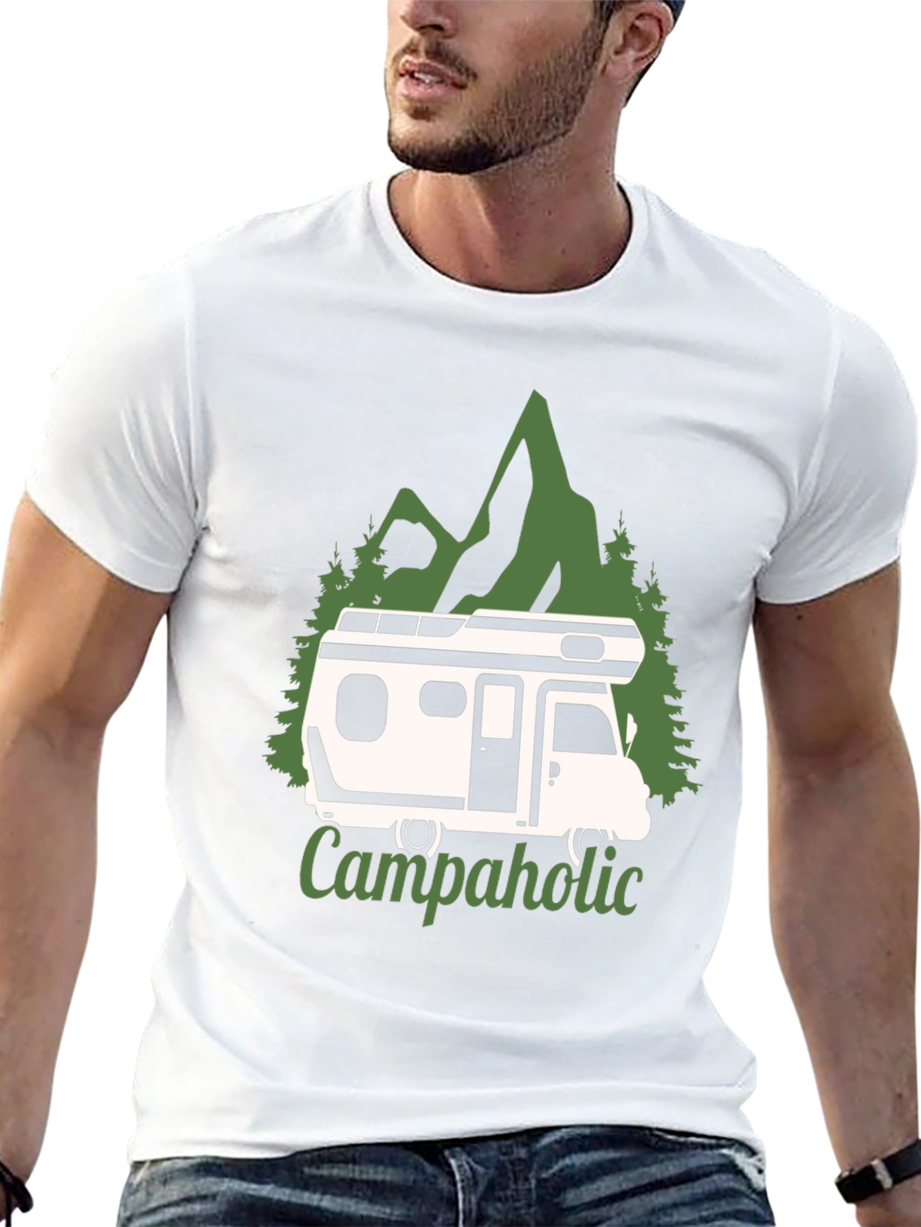 Campaholic T-Shirt - Camping RV Graphic Tee