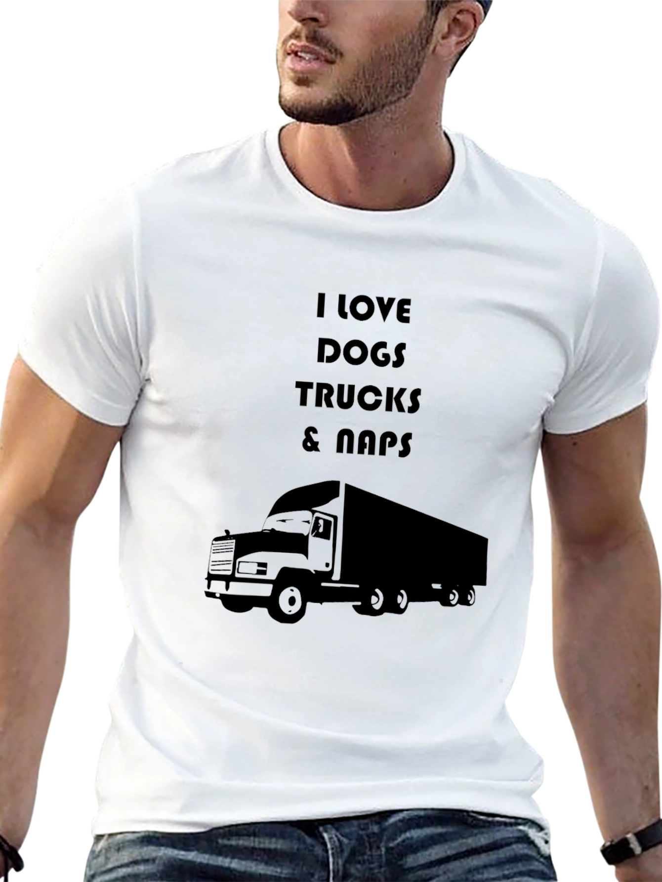 I Love Dogs Trucks & Naps Graphic T-Shirt