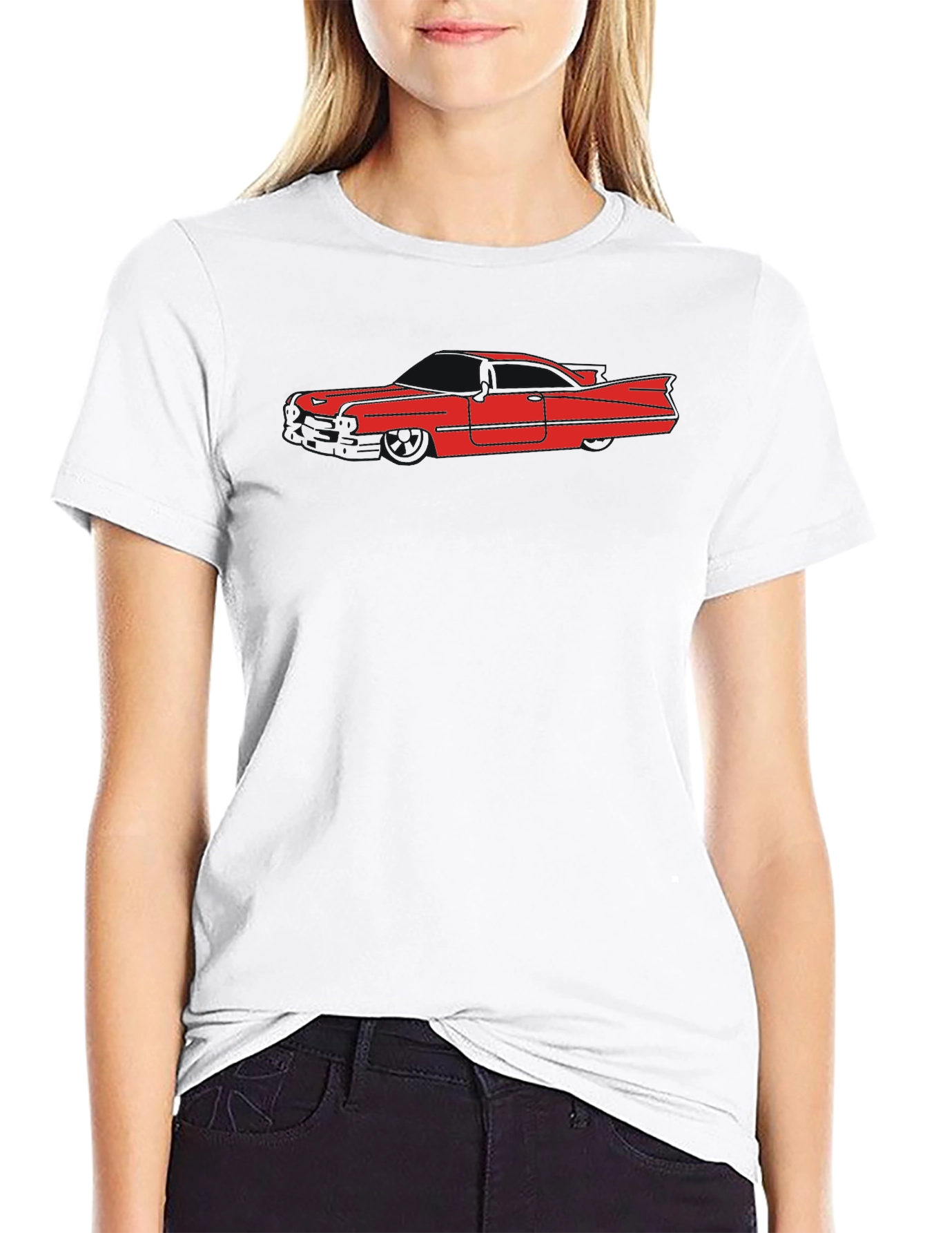 Classic Car Silhouette T-Shirt - Black
