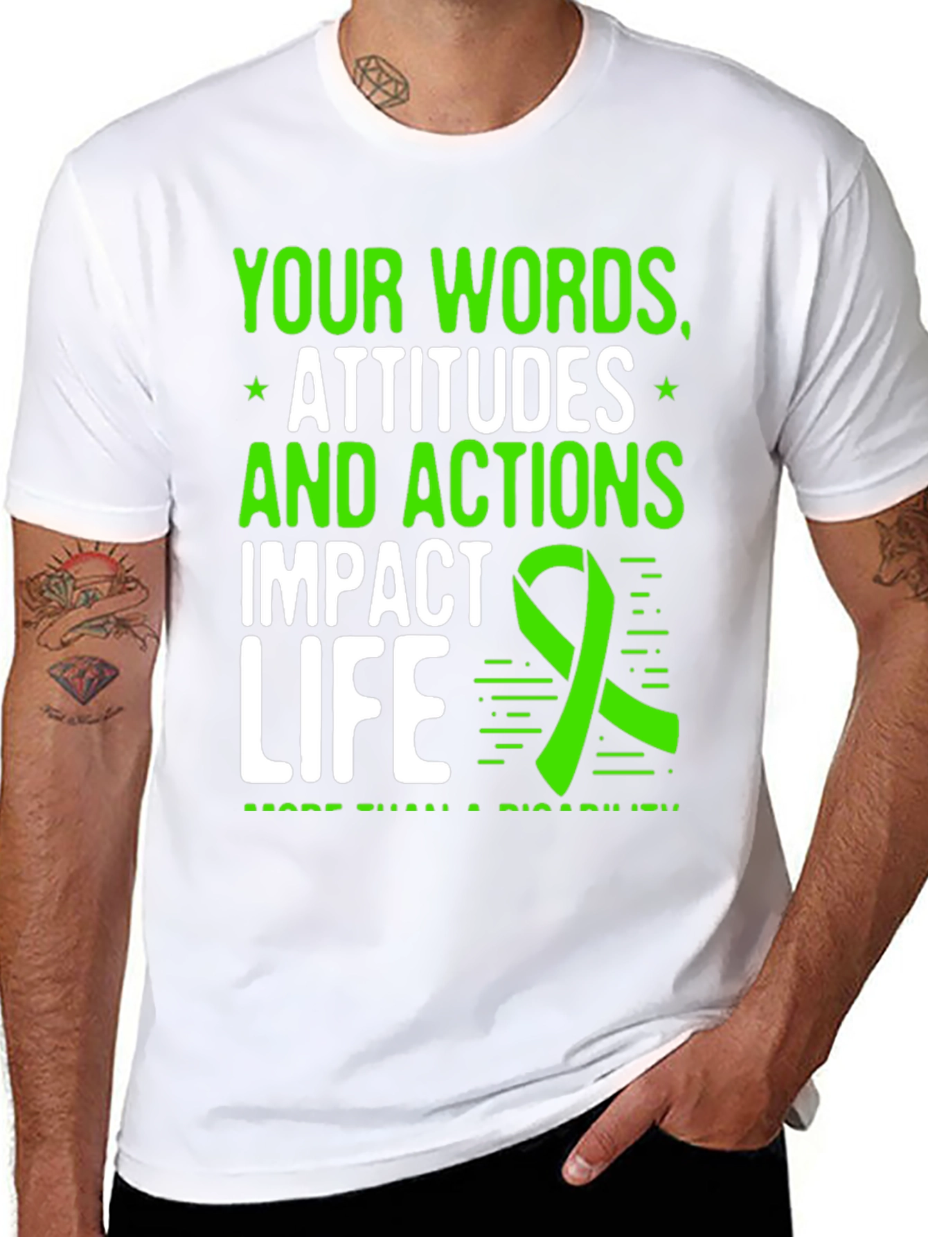 Impact Life T-Shirt - Words Attitudes Actions Matter