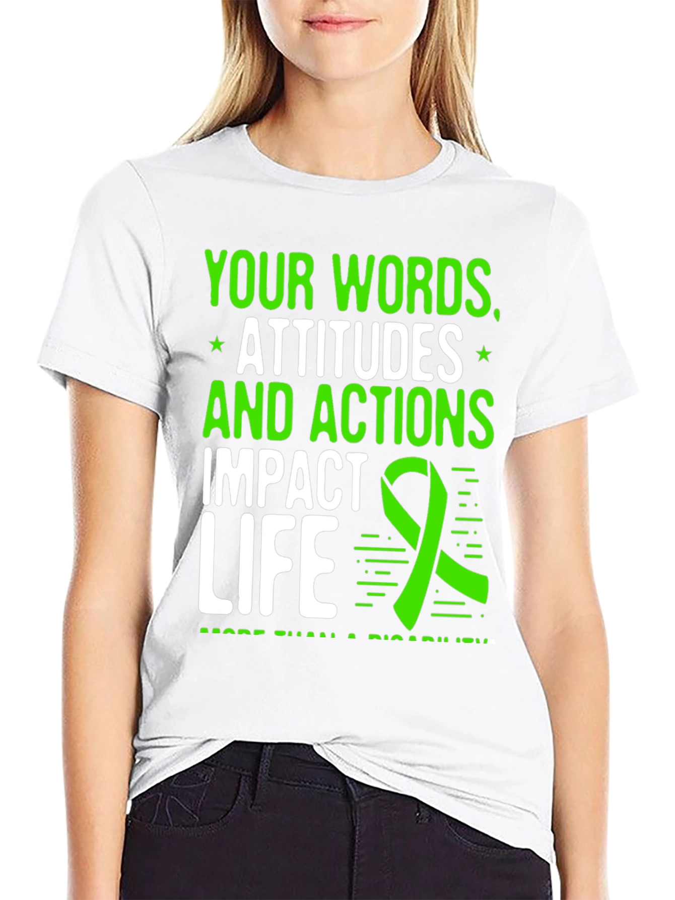 Impact Life T-Shirt - Words Attitudes Actions Matter