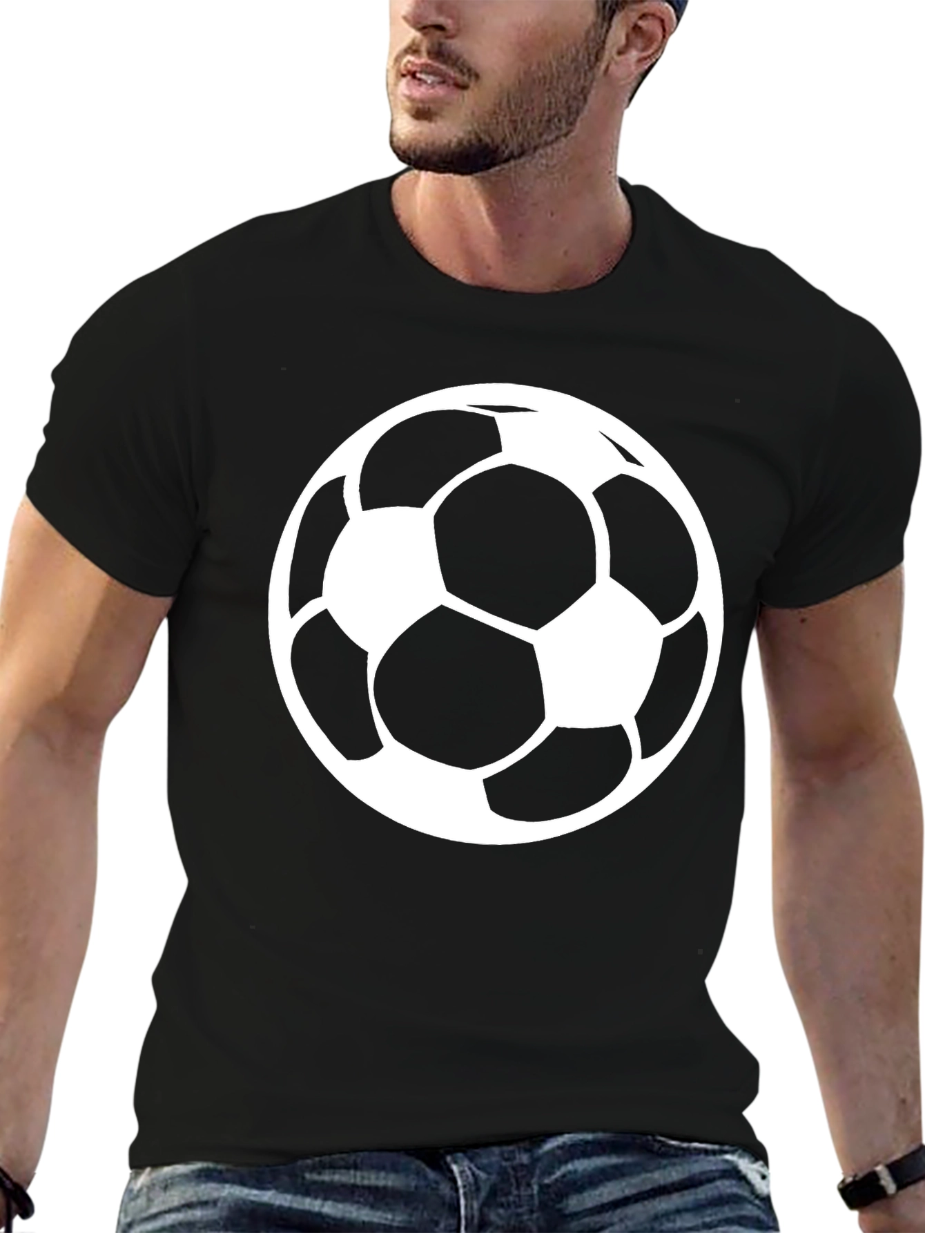 Soccer Ball Graphic T-Shirt - Classic Black Tee