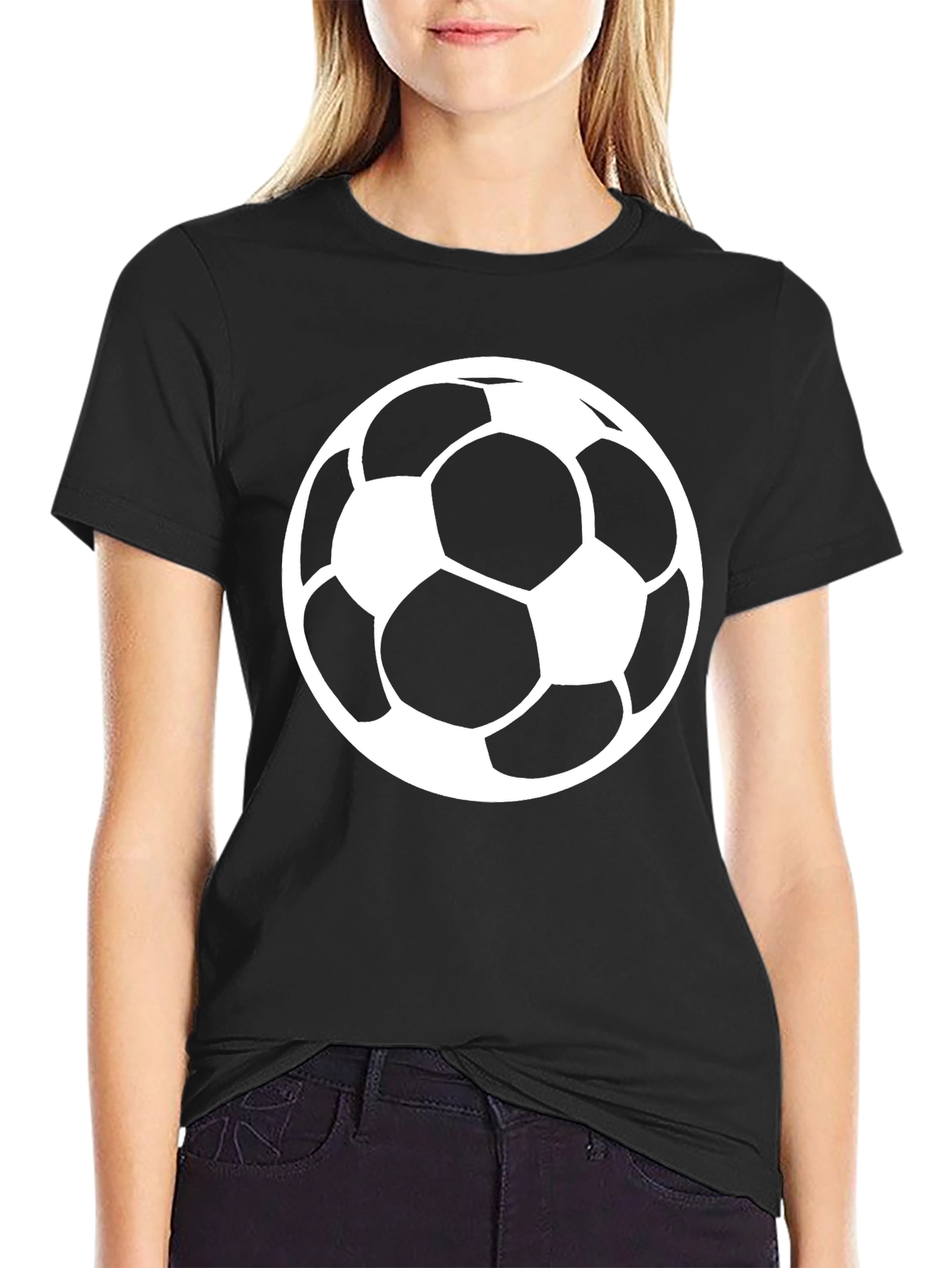 Soccer Ball Graphic T-Shirt - Classic Black Tee
