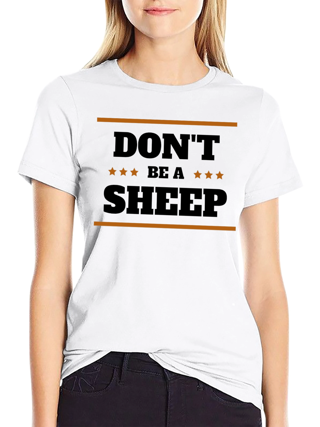 Dont Be A Sheep Graphic Tee - Black