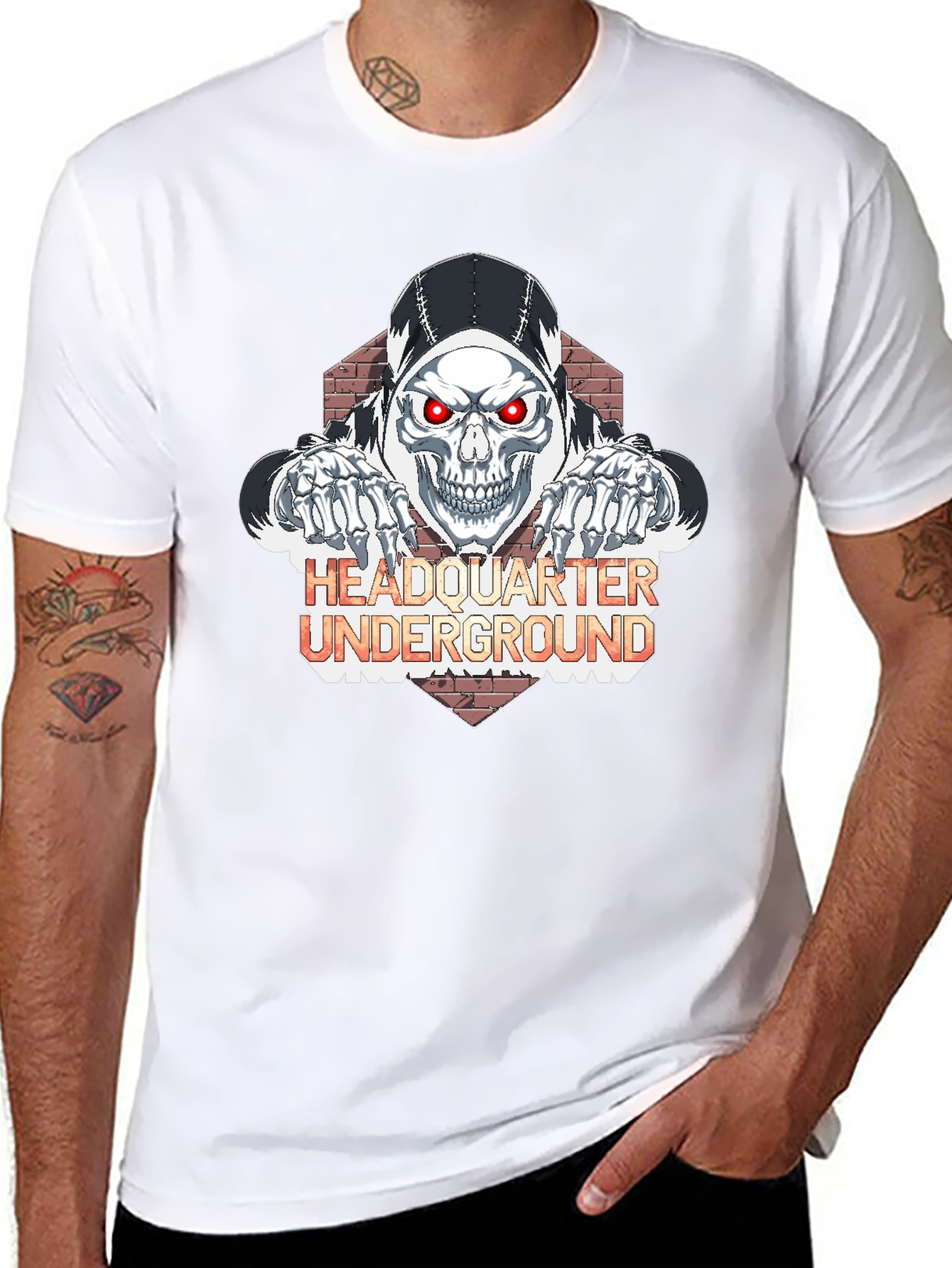 Edgy Skull Graphic Black T-Shirt