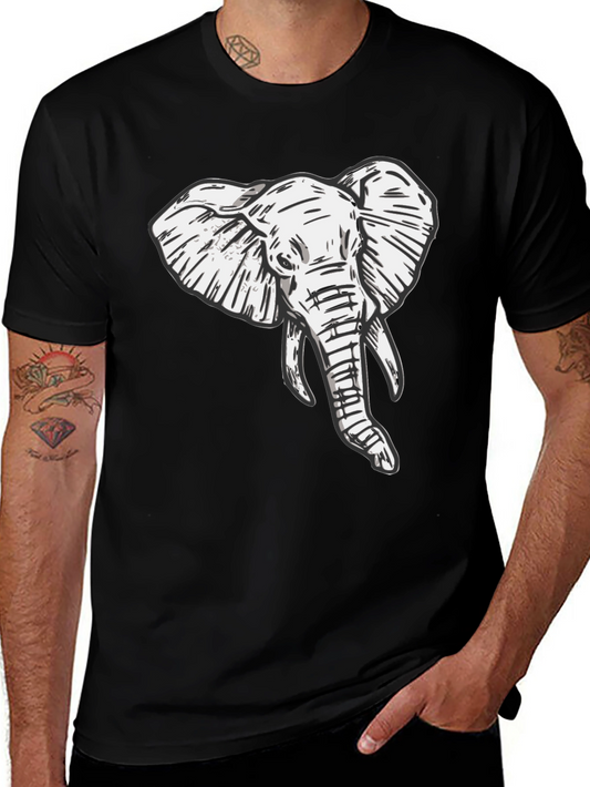 Elephant Graphic Tee - Stylish Black T-Shirt