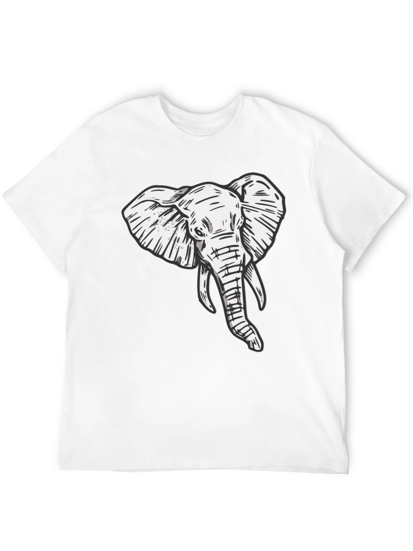 Elephant Graphic Tee - Stylish Black T-Shirt