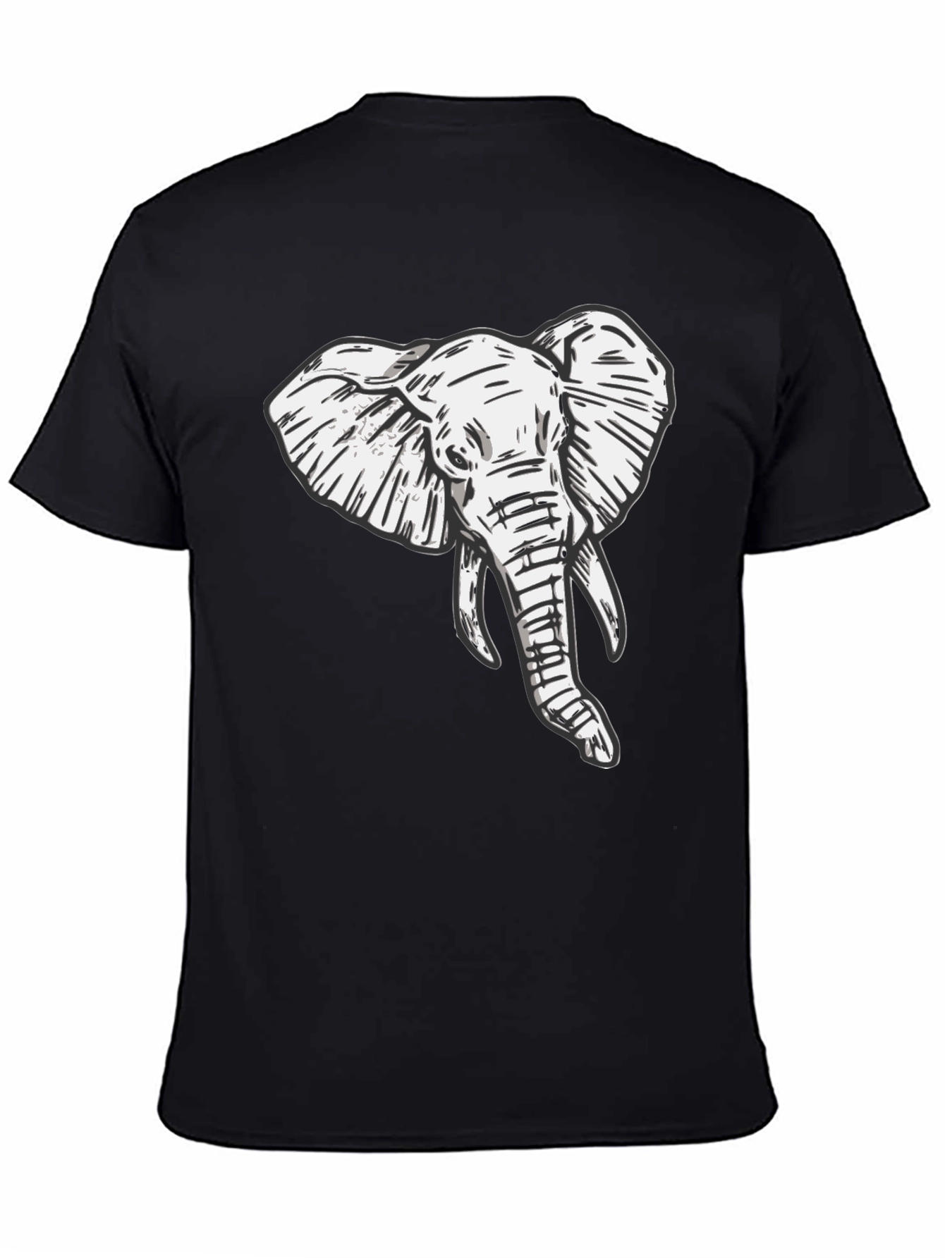 Elephant Graphic Tee - Stylish Black T-Shirt