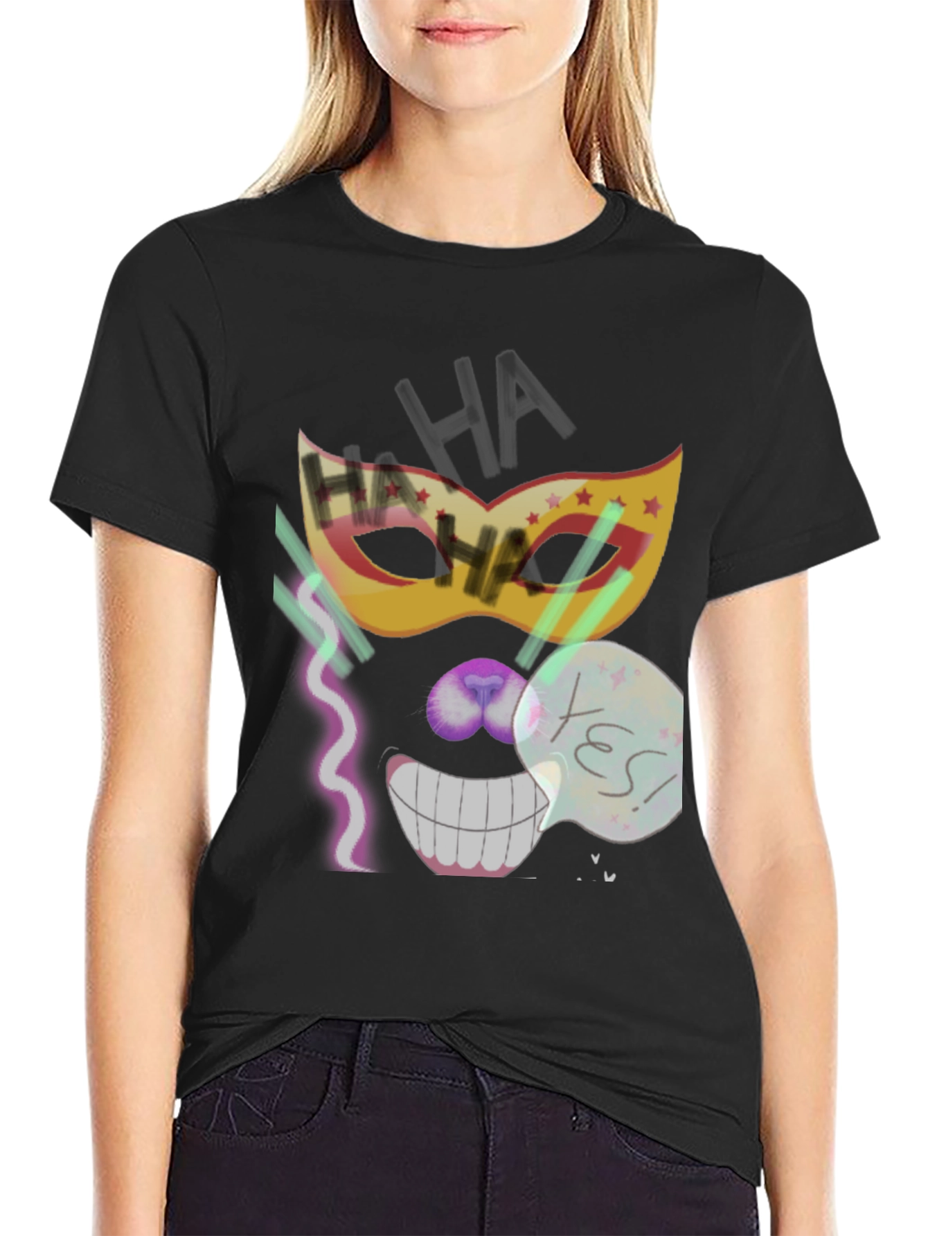 Crazy Mask Tee: Cheshire Cat Grin