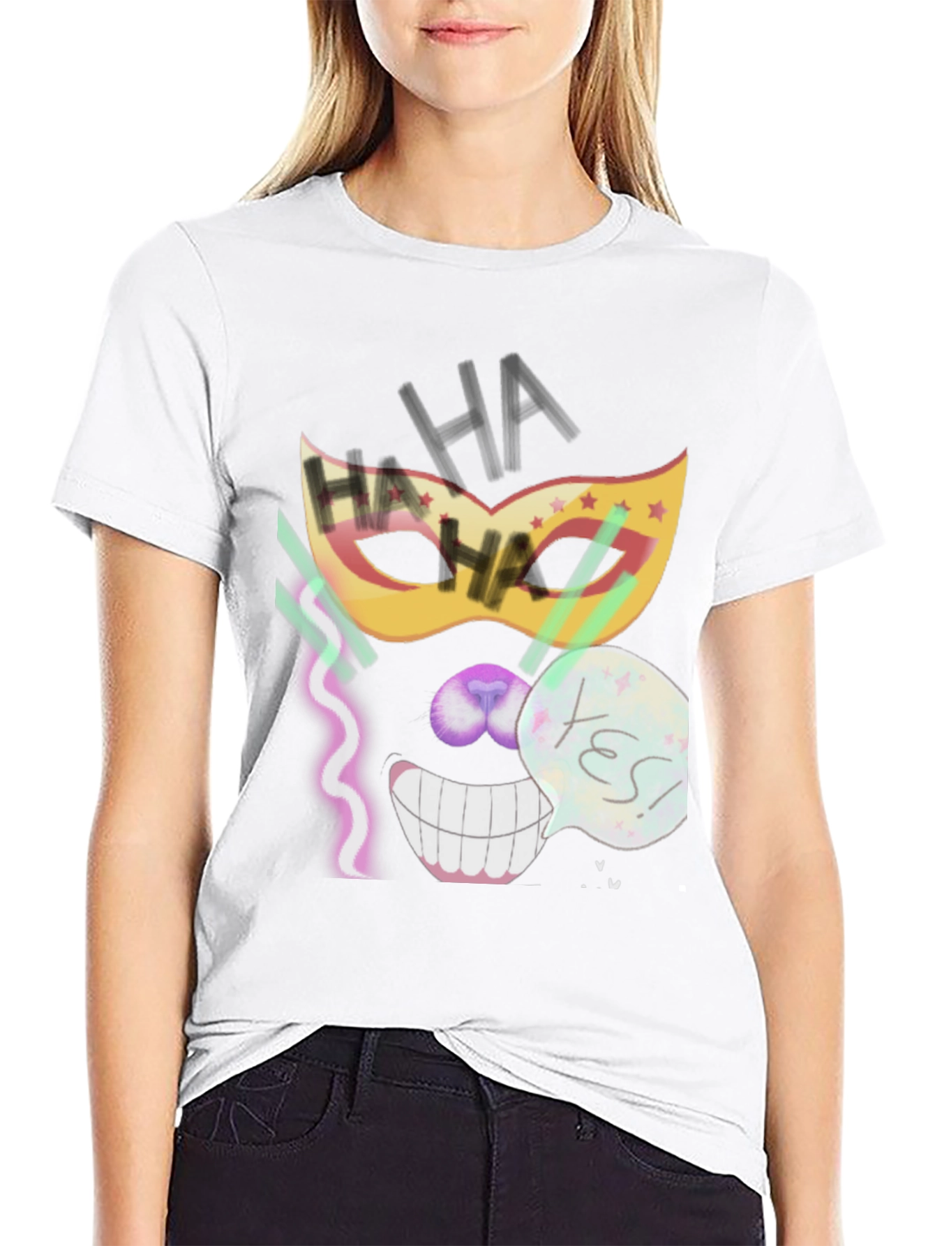 Crazy Mask Tee: Cheshire Cat Grin