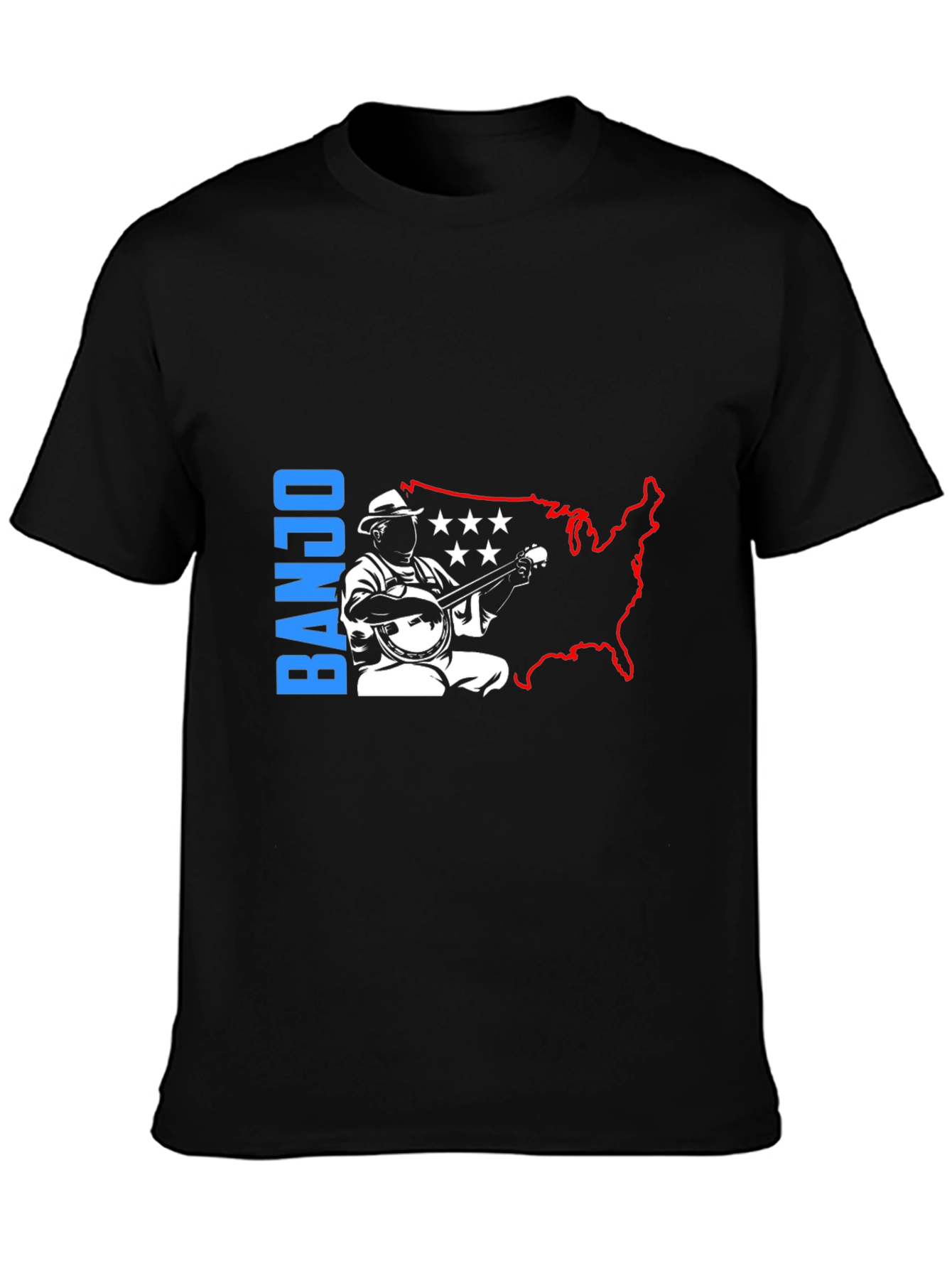 Banjo Musician T-Shirt - USA Patriotic Design