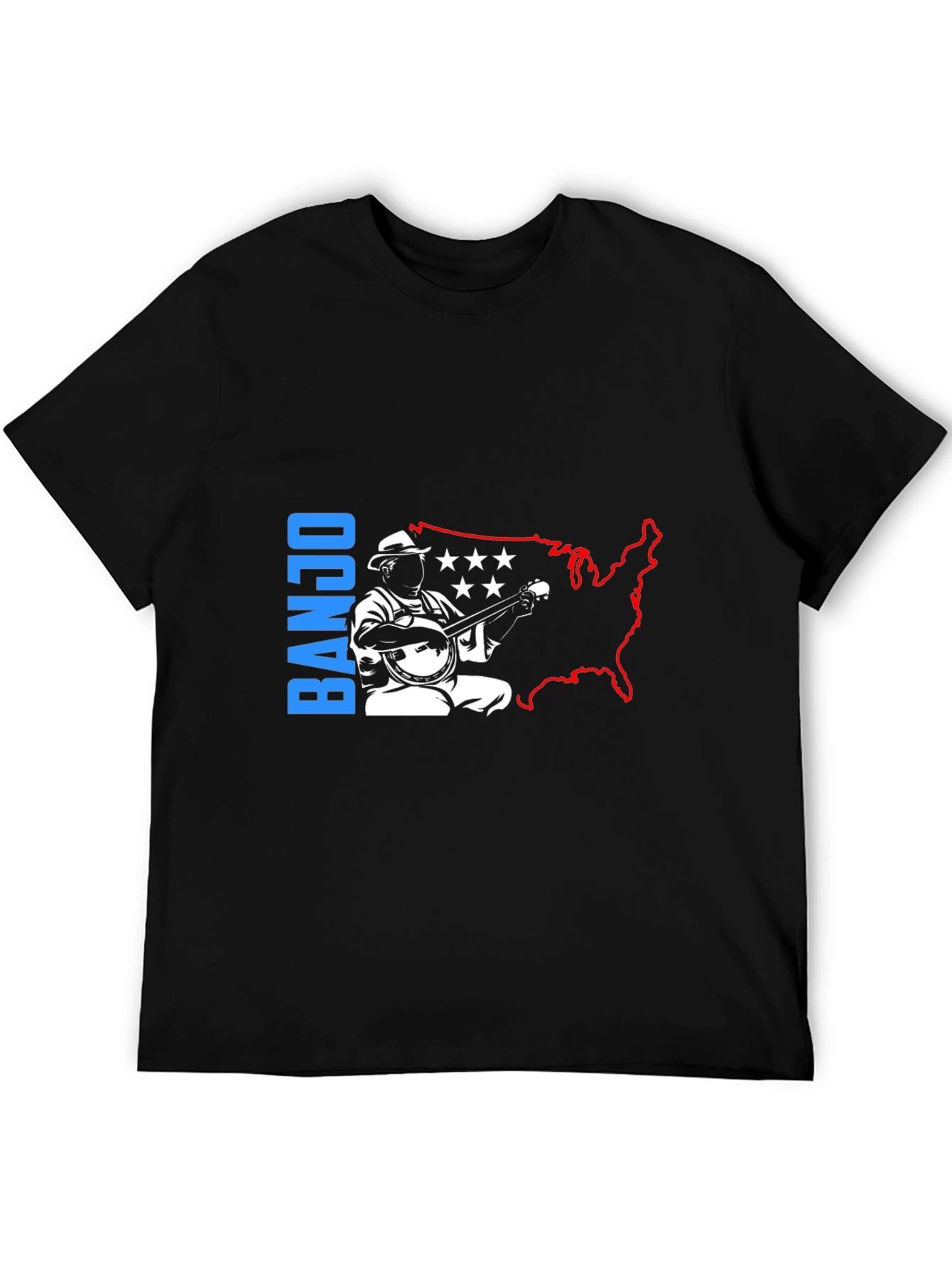 Banjo Musician T-Shirt - USA Patriotic Design