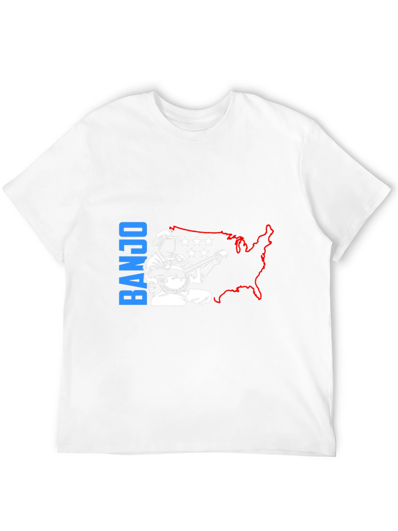 Banjo Musician T-Shirt - USA Patriotic Design