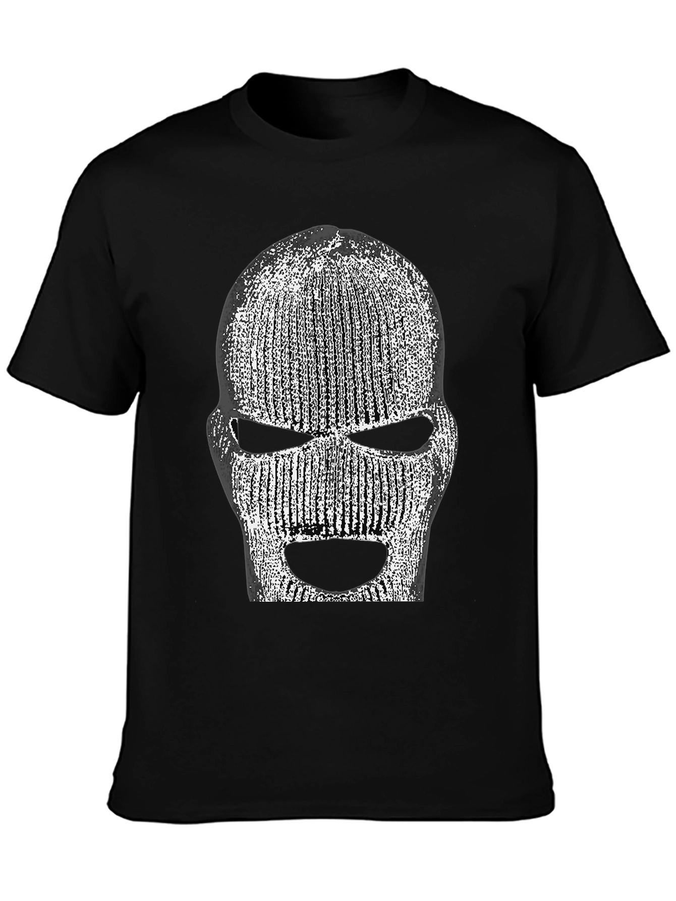 Ski Mask Graphic T-Shirt - Black