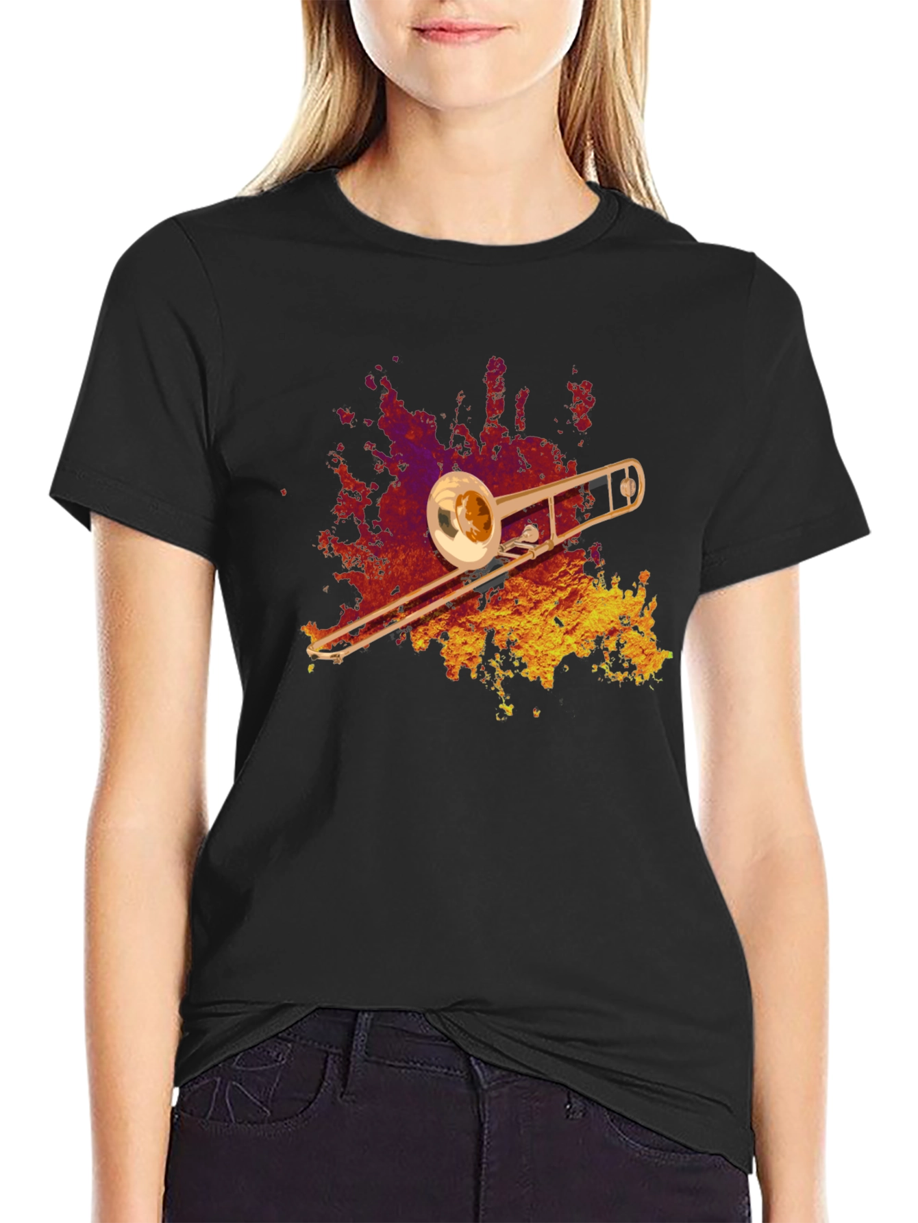 Trombone Graphic T-Shirt - Music Lover Tee