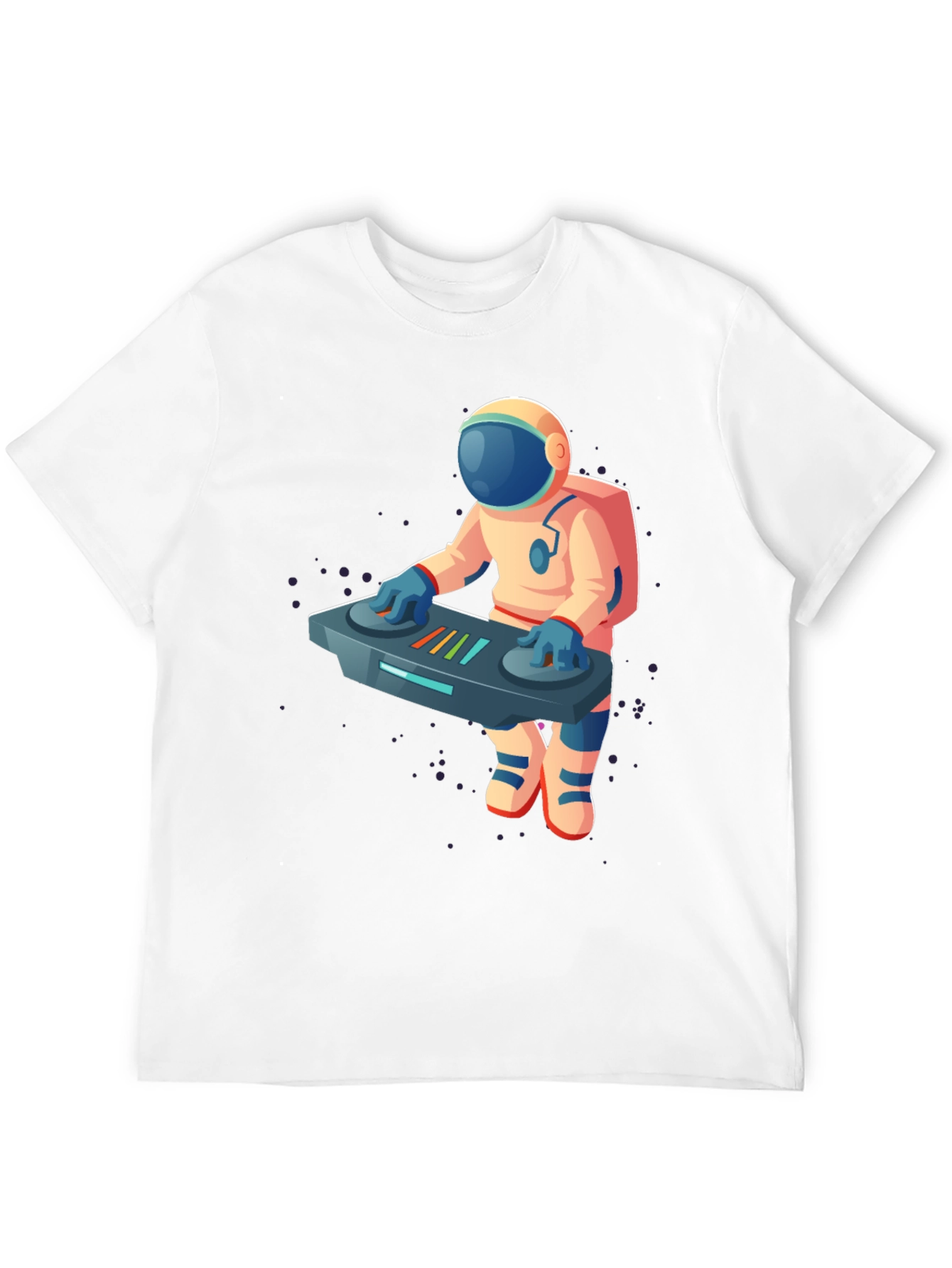 DJ Astronaut Graphic T-Shirt - Cool Space Music Tee