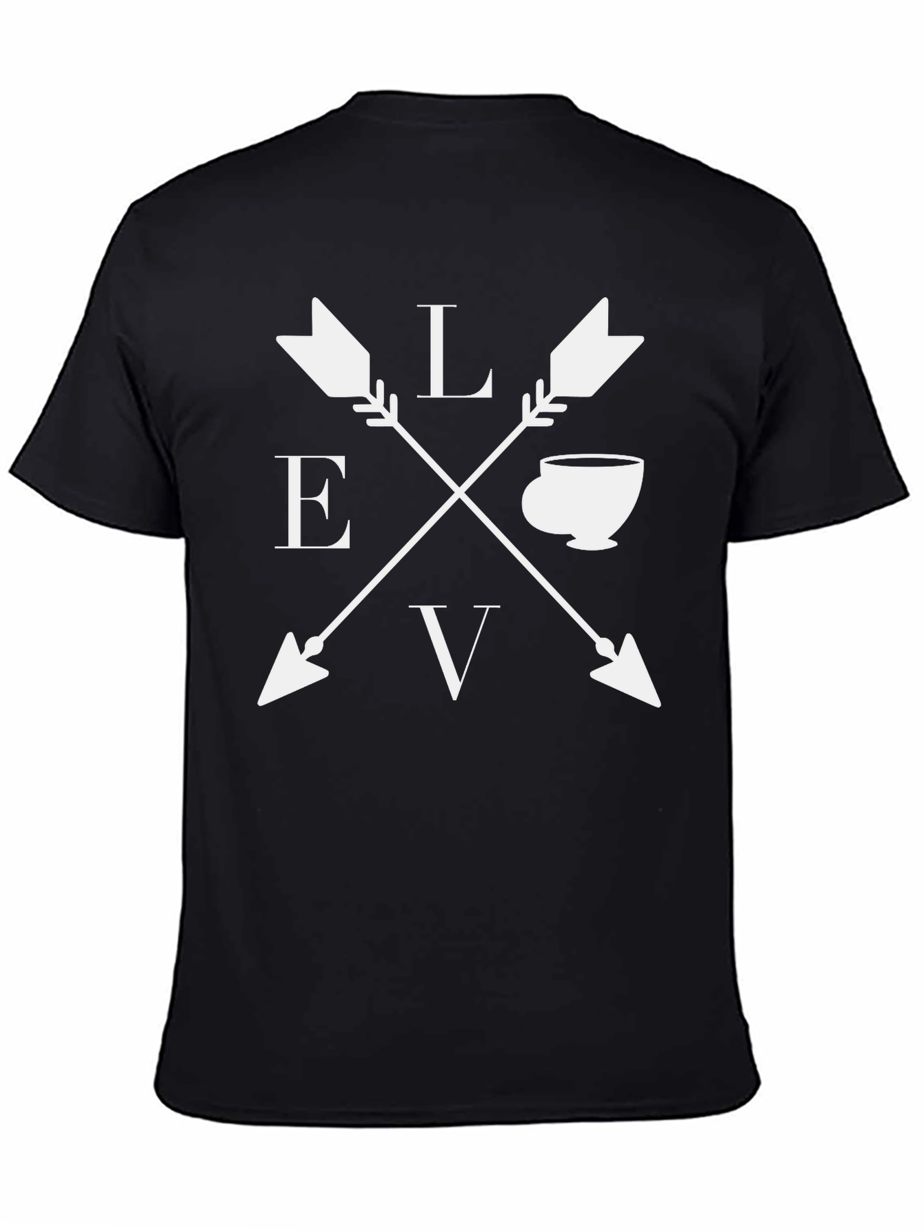 Love Coffee Arrows Graphic Tee - Black