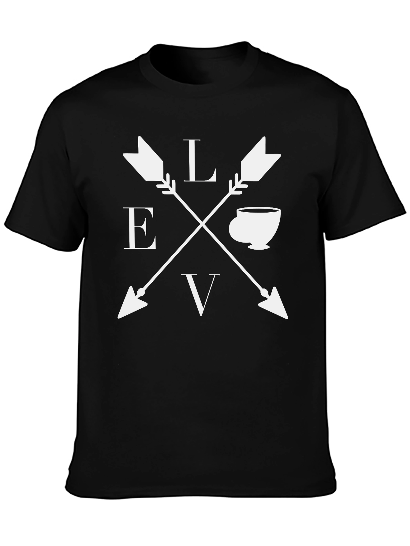 Love Coffee Arrows Graphic Tee - Black