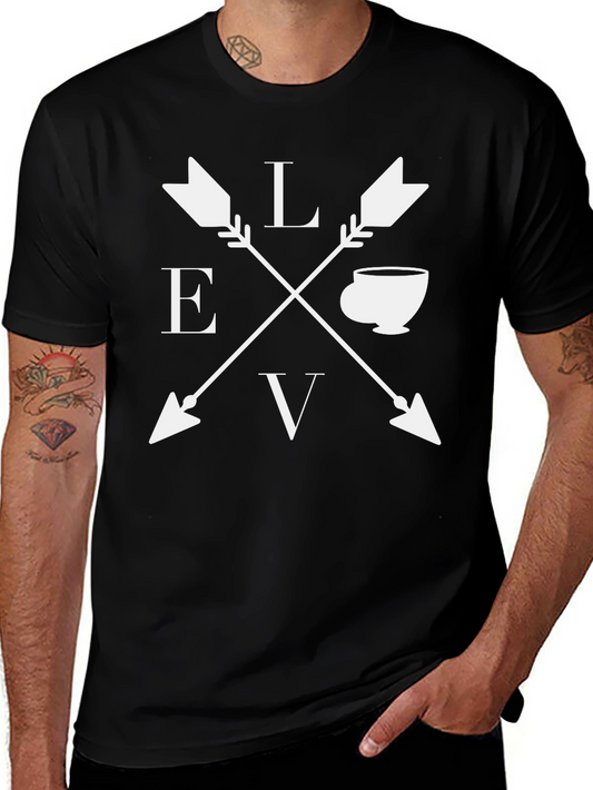 Love Coffee Arrows Graphic Tee - Black