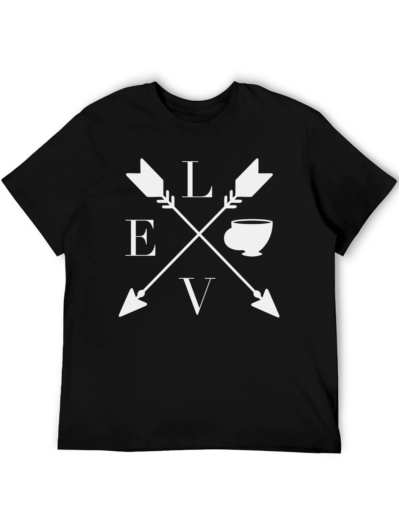Love Coffee Arrows Graphic Tee - Black