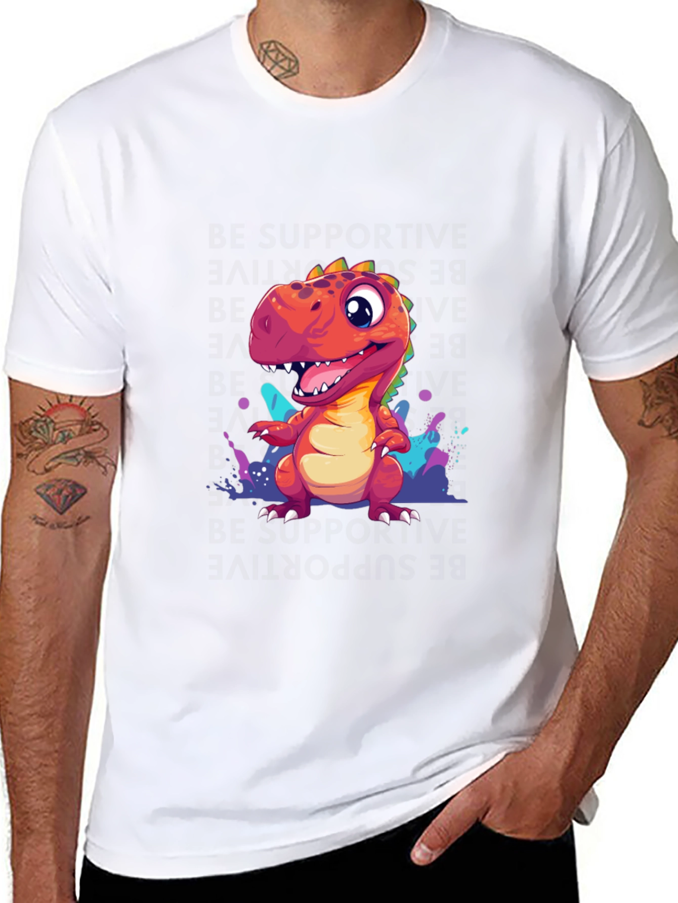 Dino T-Shirt - Fun Cartoon Design