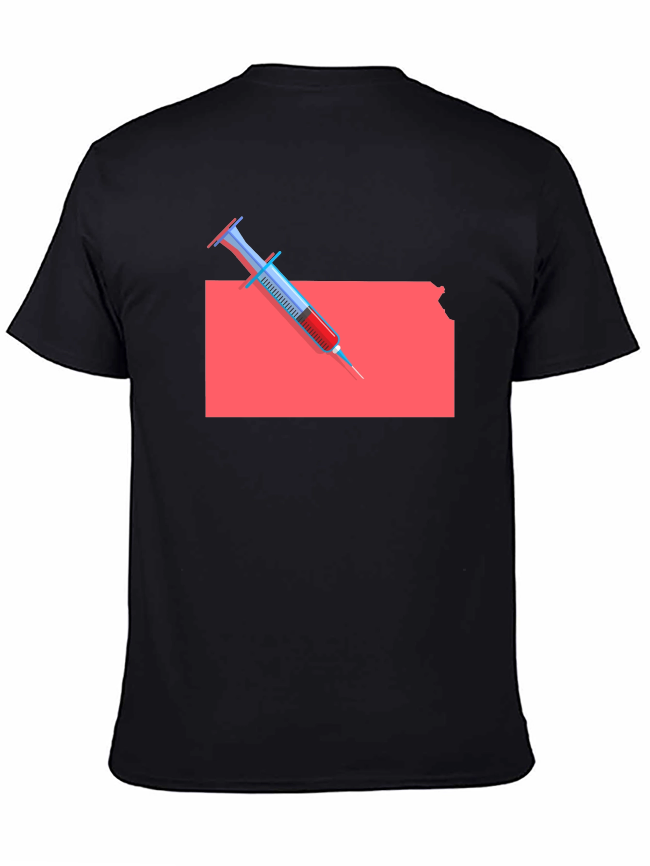 Kansas Syringe Graphic Tee - Novelty Unisex T-Shirt