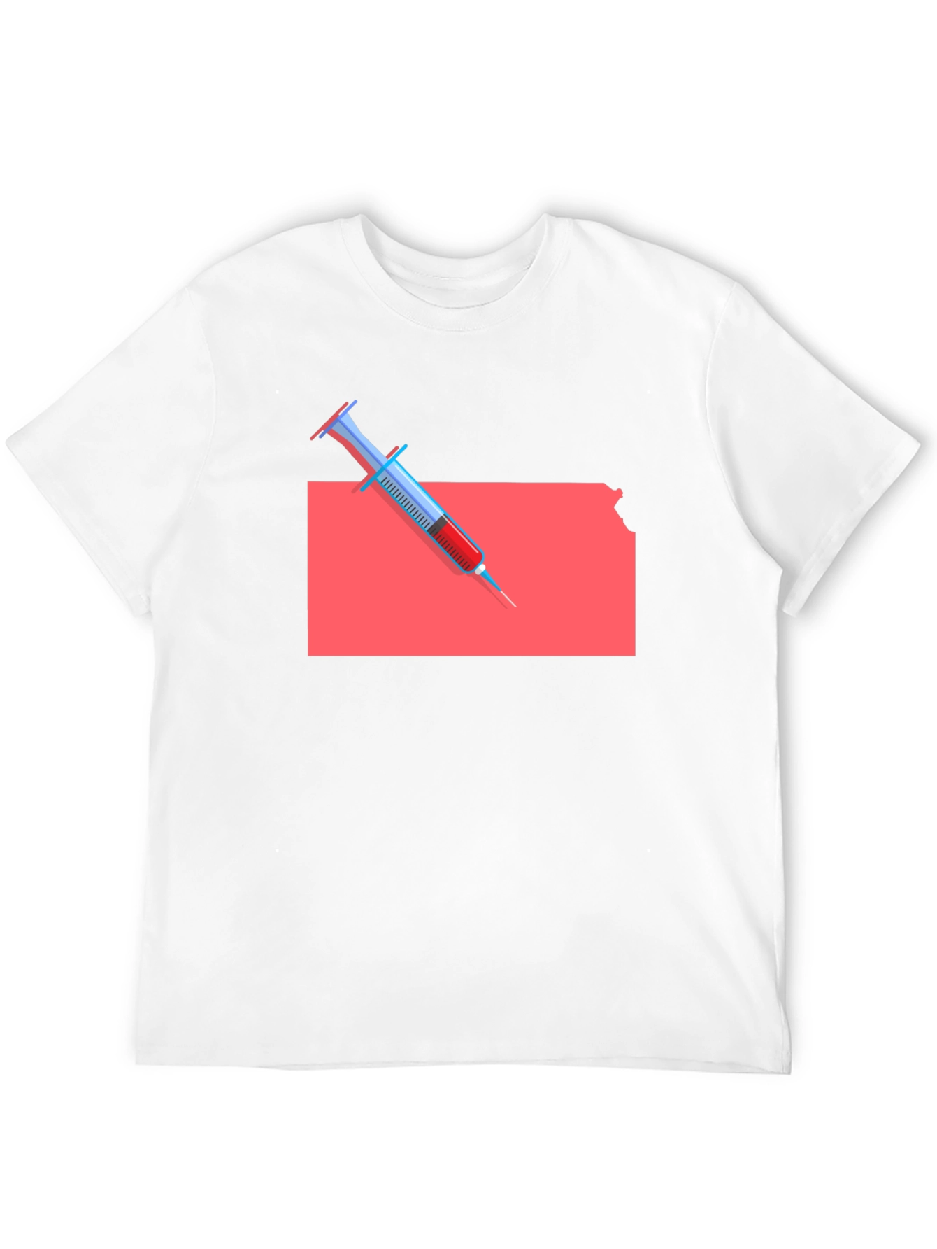 Kansas Syringe Graphic Tee - Novelty Unisex T-Shirt