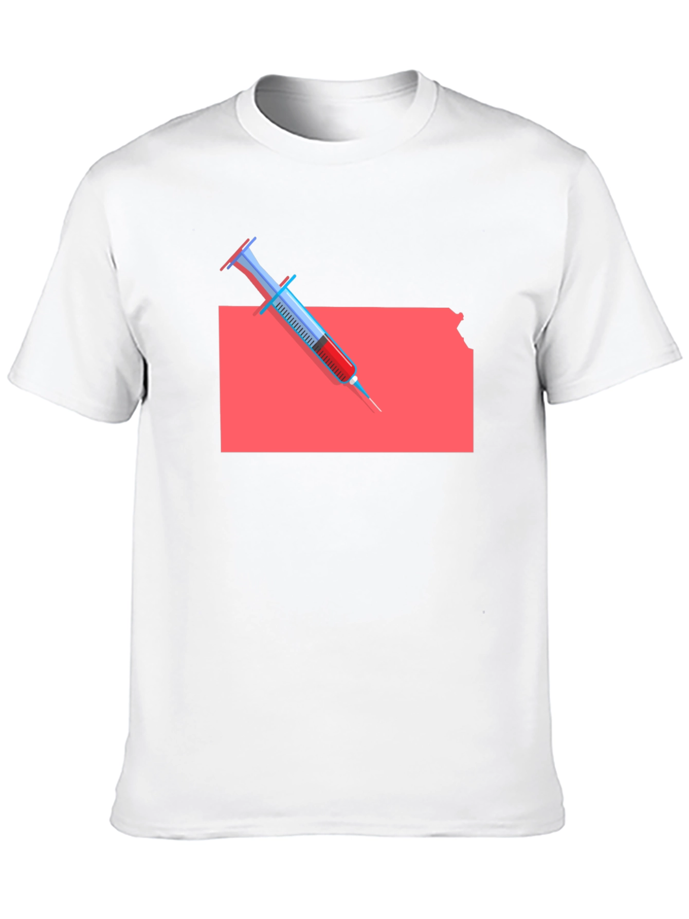 Kansas Syringe Graphic Tee - Novelty Unisex T-Shirt