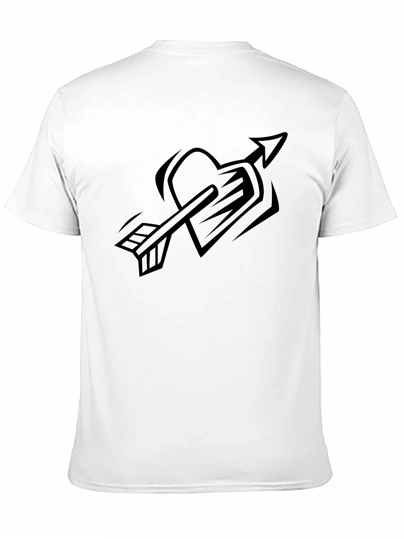 Heart Arrow Graphic Tee - Classic Black T-Shirt