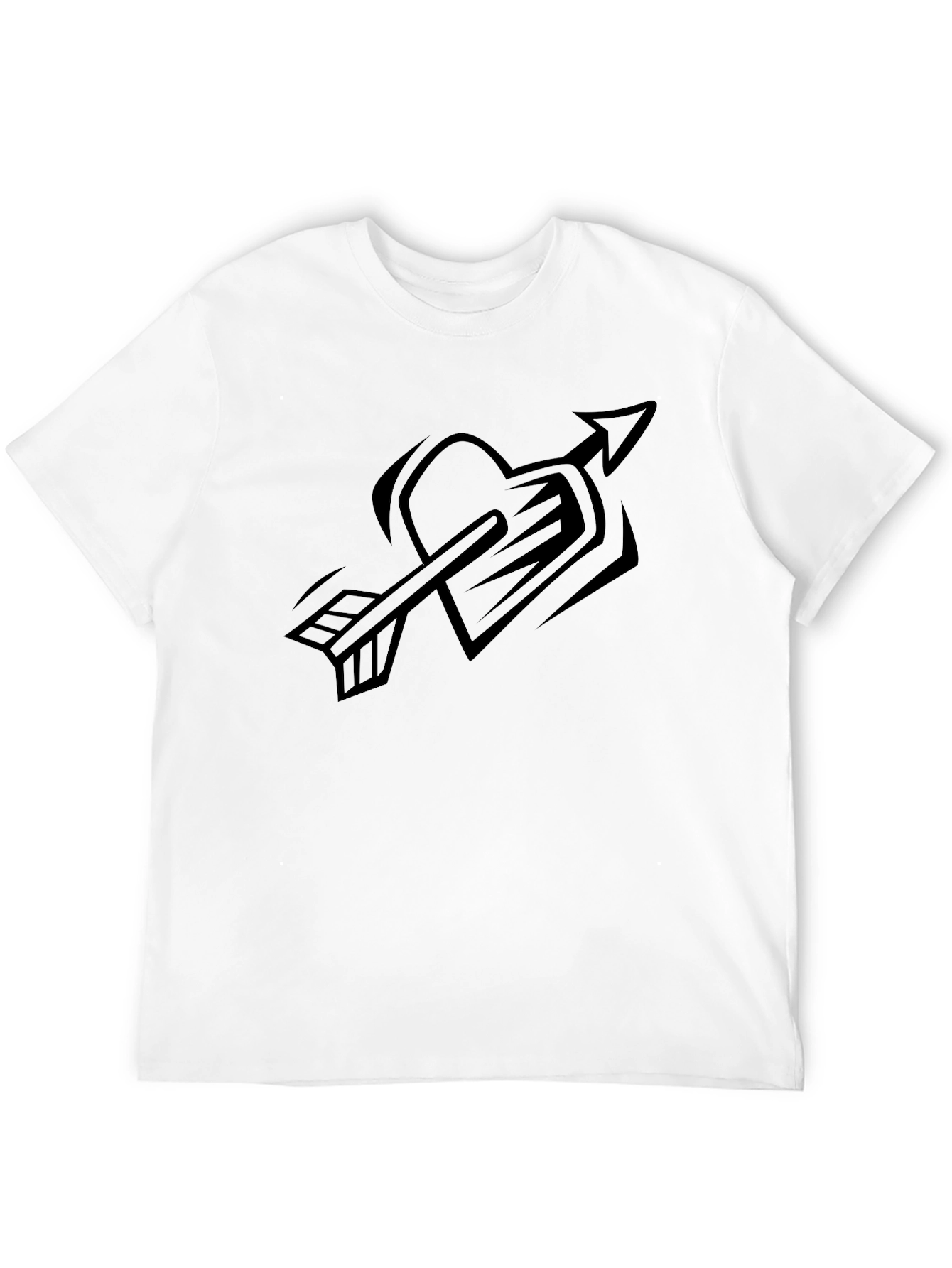 Heart Arrow Graphic Tee - Classic Black T-Shirt