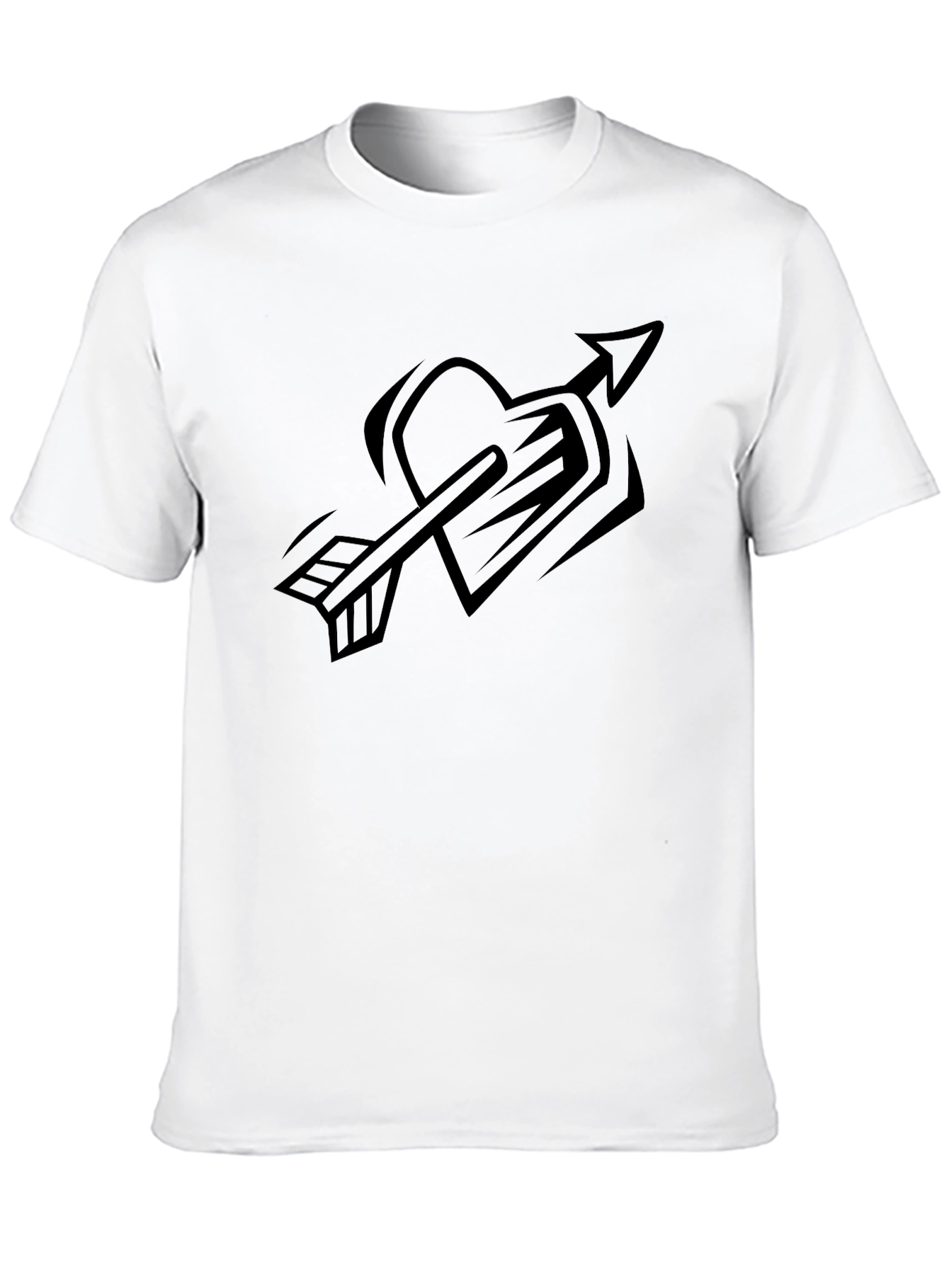 Heart Arrow Graphic Tee - Classic Black T-Shirt