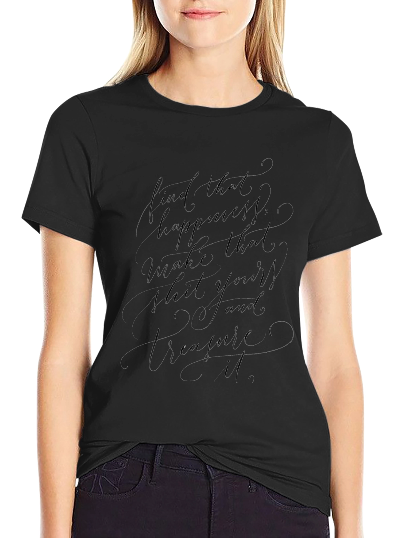 Mens Black Inspirational Quote T-Shirt