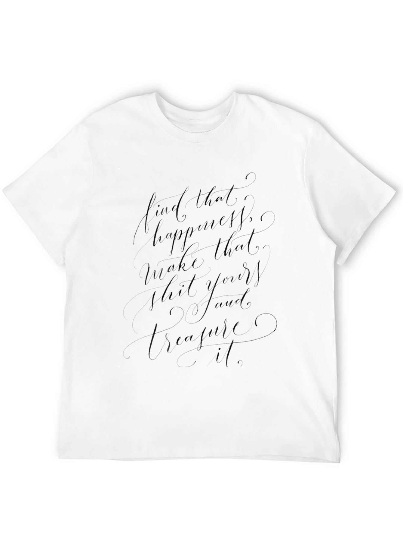 Mens Black Inspirational Quote T-Shirt
