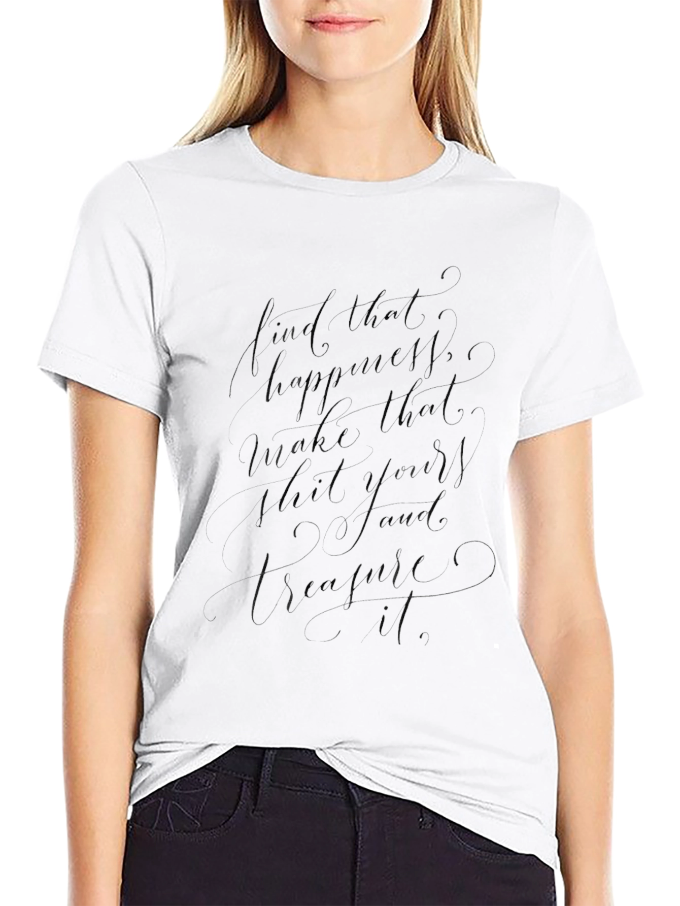 Mens Black Inspirational Quote T-Shirt