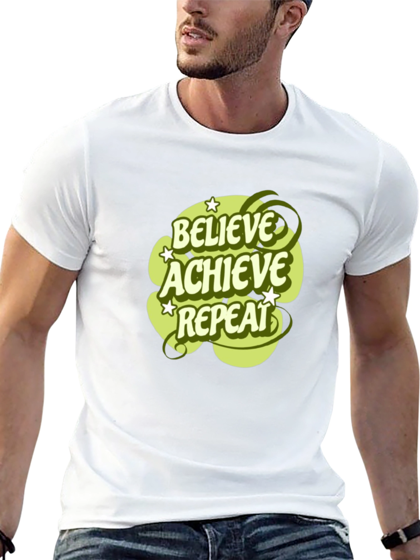 Believe Achieve Repeat Graphic T-Shirt