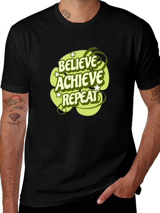 Believe Achieve Repeat Graphic T-Shirt