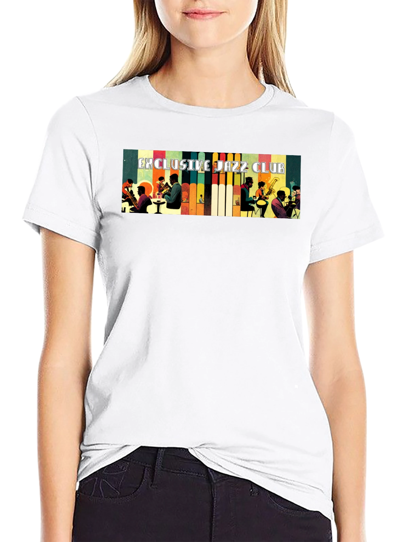 Exclusive Jazz Club Graphic Black T-Shirt