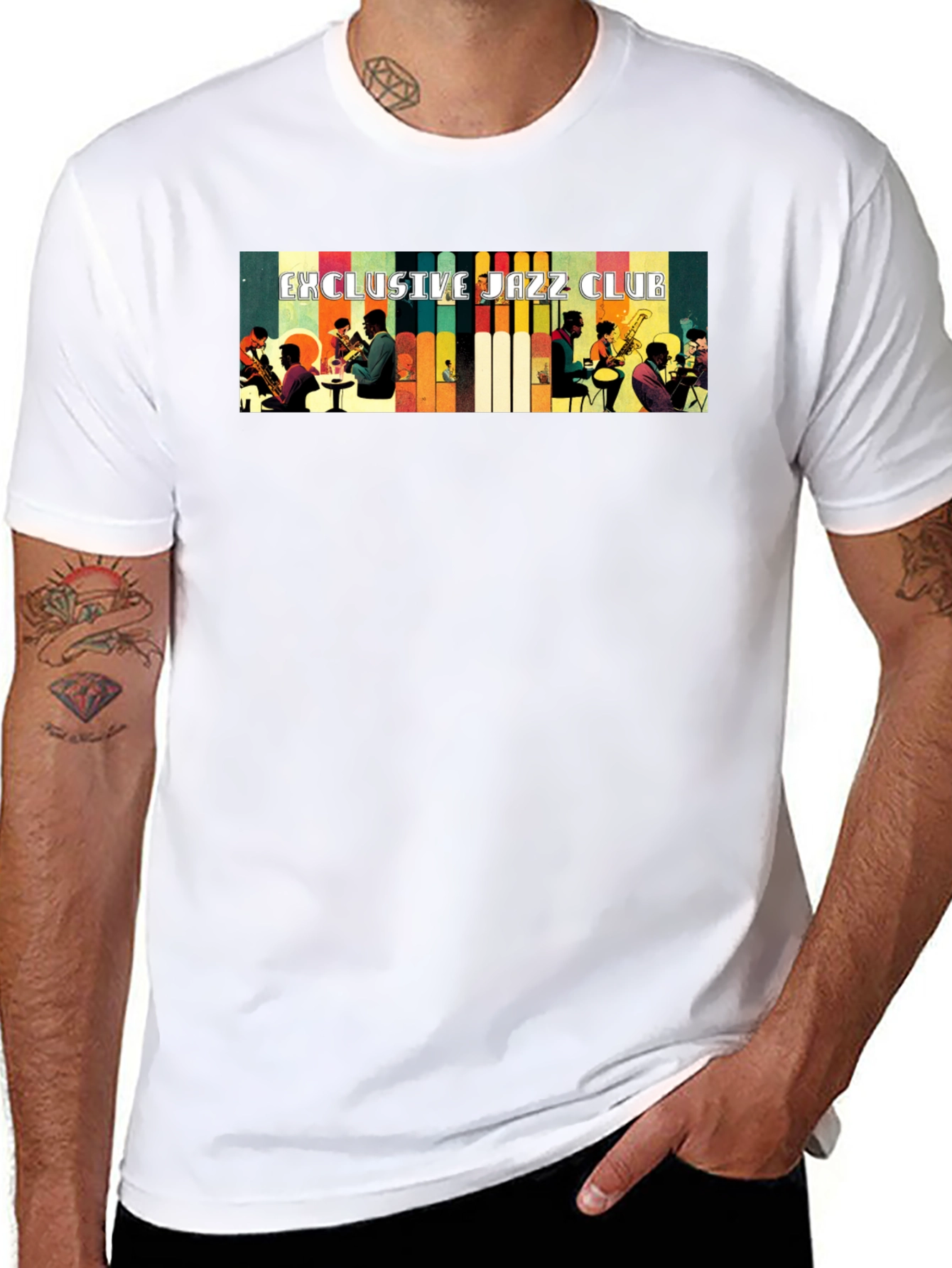 Exclusive Jazz Club Graphic Black T-Shirt