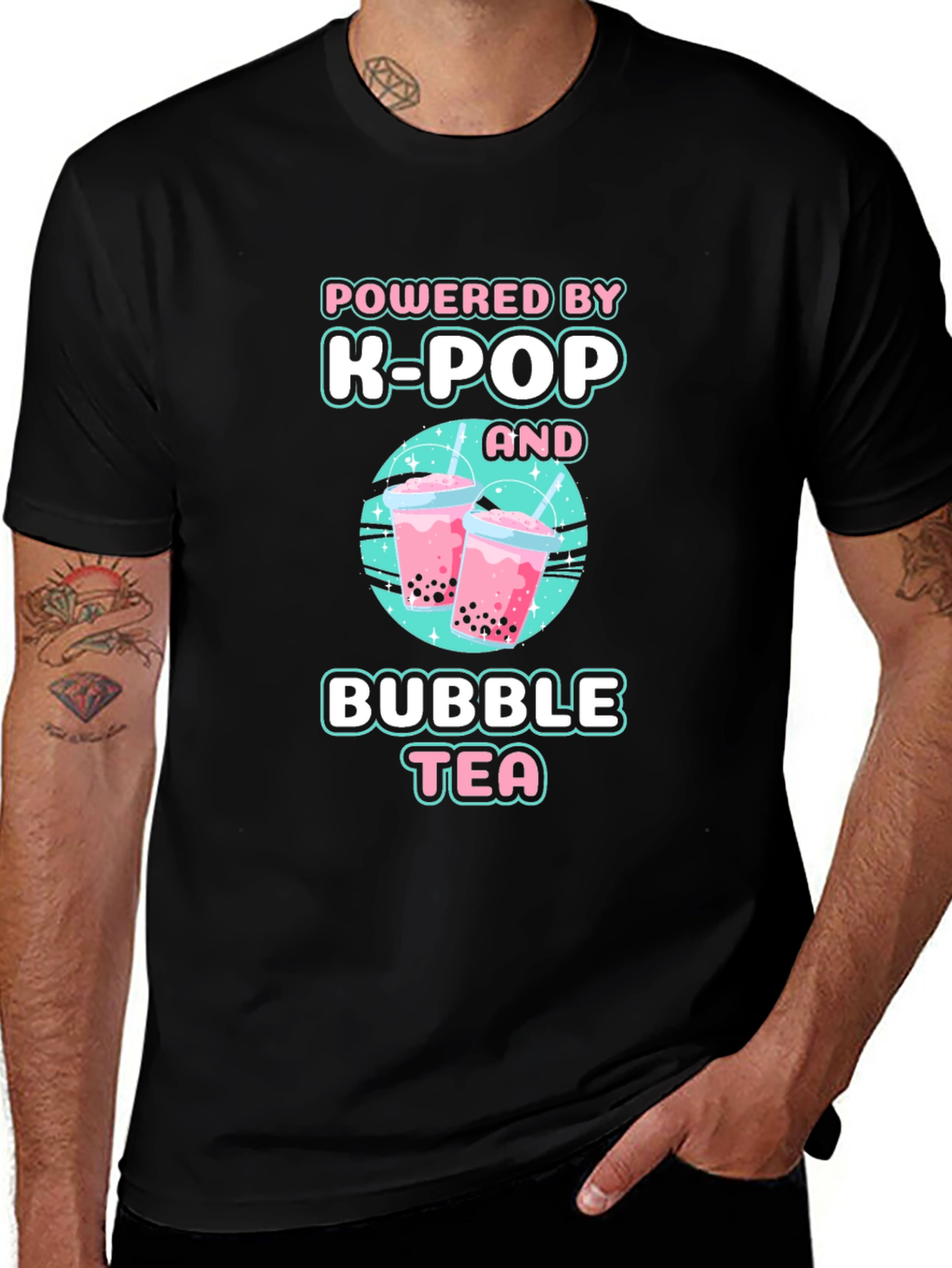 Powered by K-Pop and Bubble Tea T-Shirt