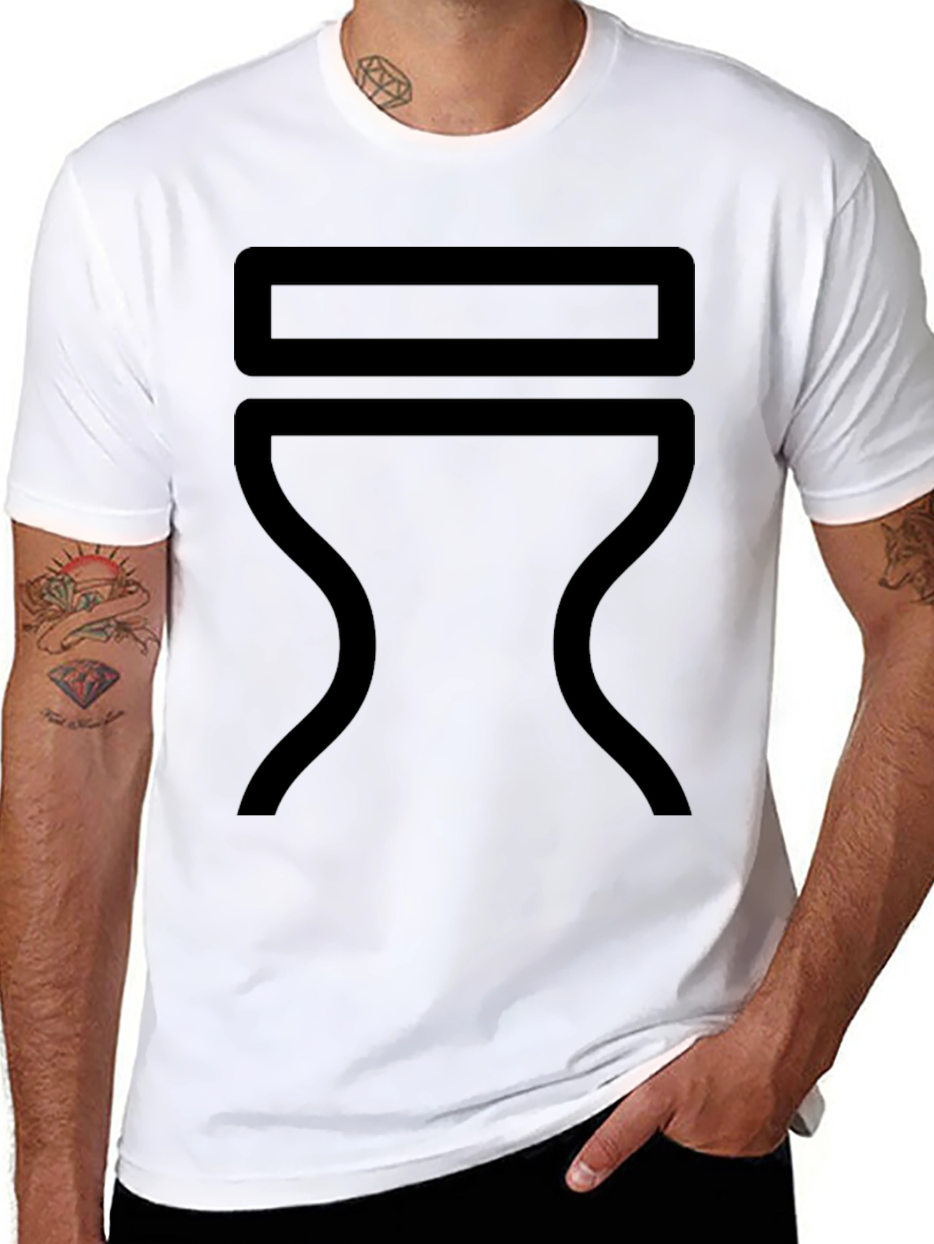 Abstract Symbol Black T-Shirt