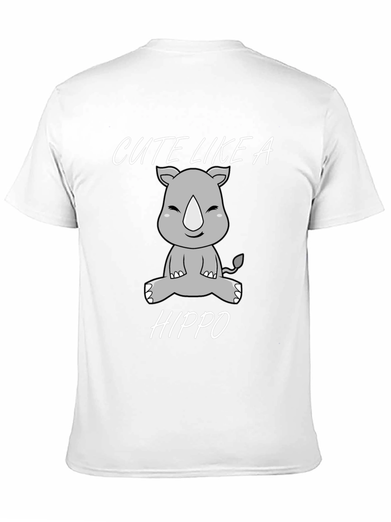 Cute Like a Hippo Black Graphic T-Shirt