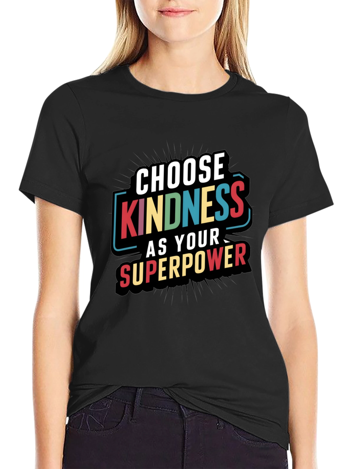 Kindness Superpower Black T-Shirt