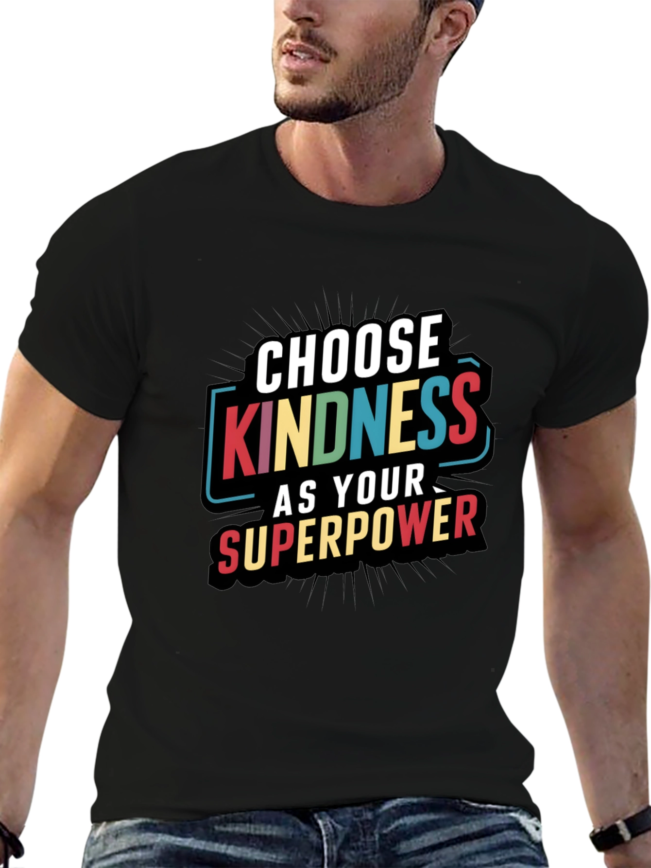 Kindness Superpower Black T-Shirt