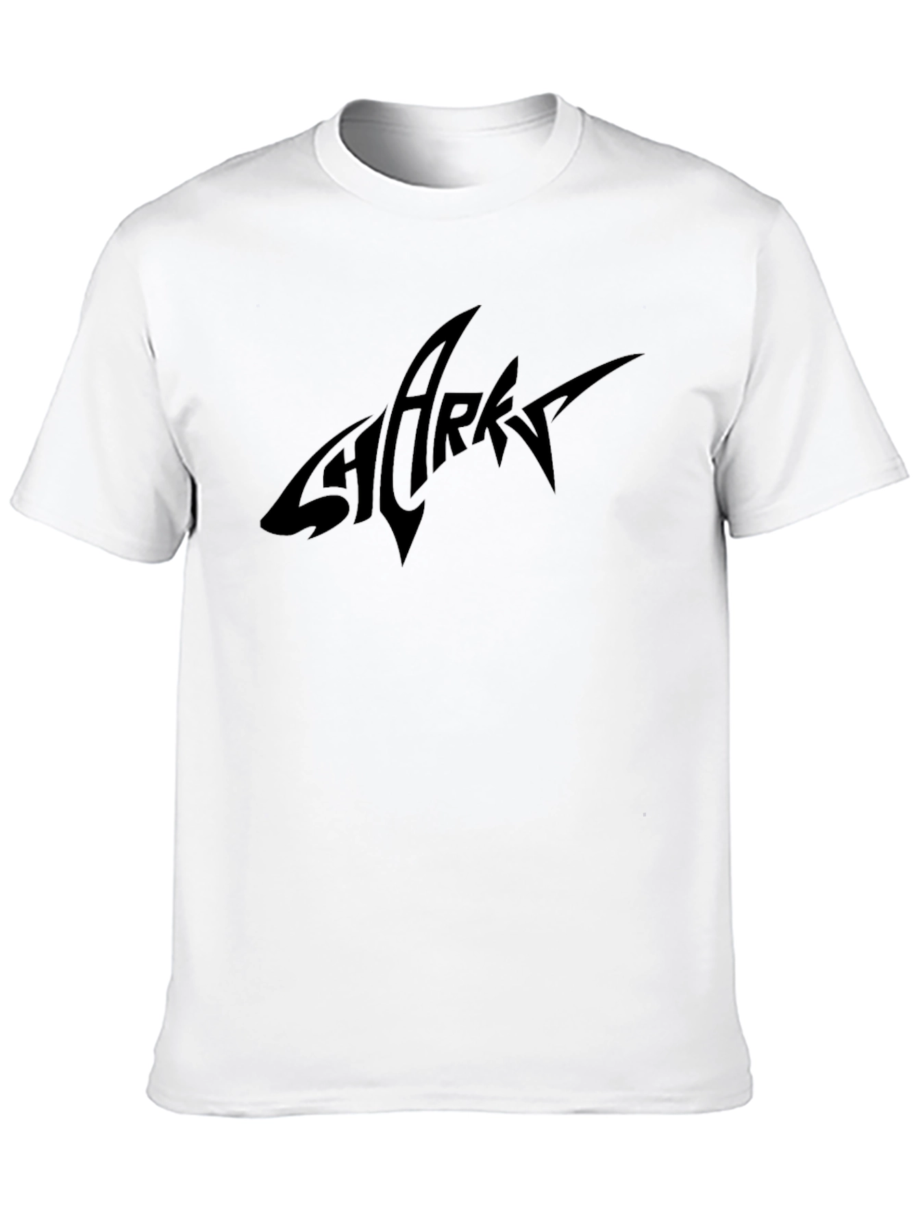 Mens Black Shark Logo Graphic Tee