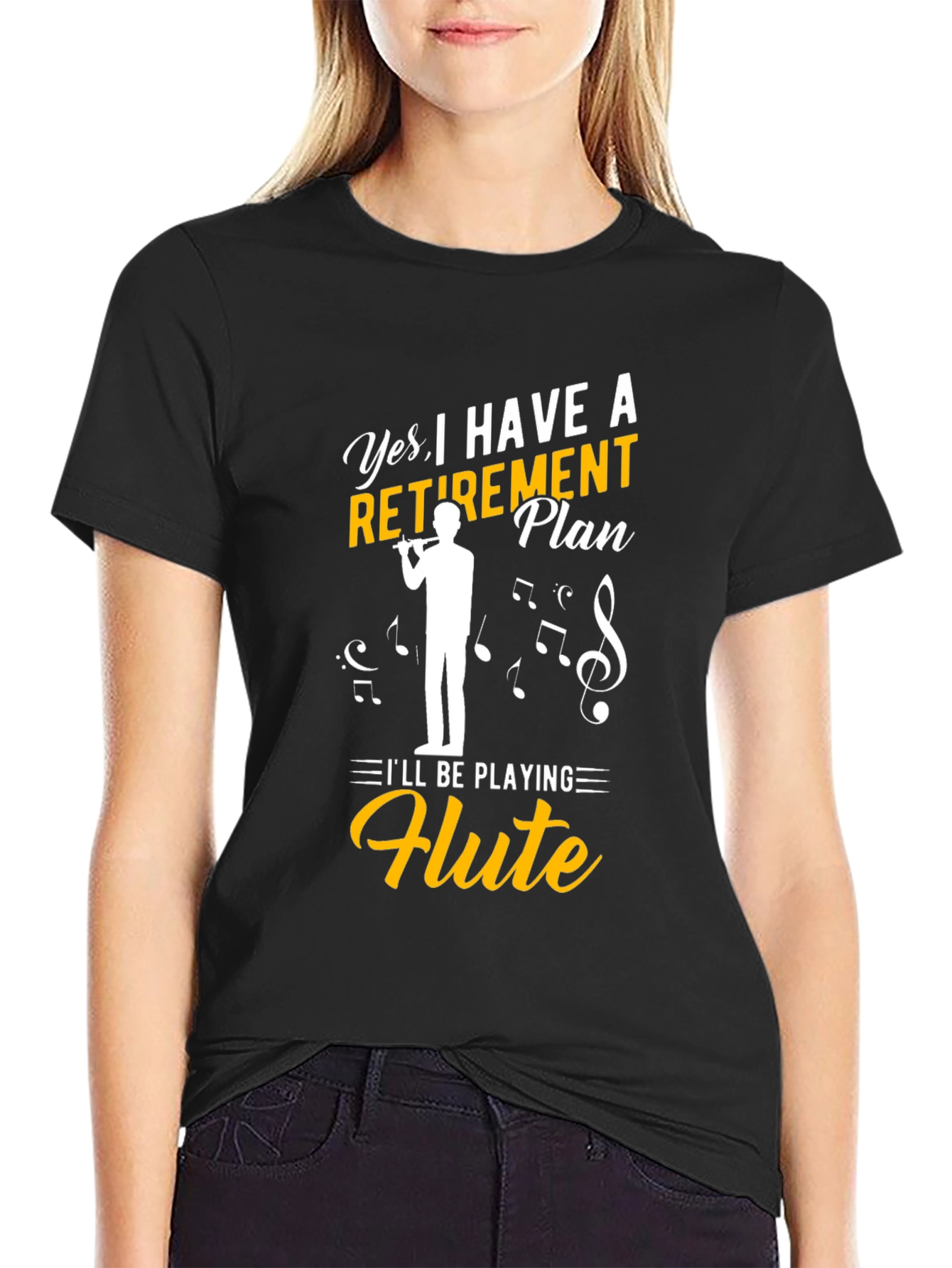 Retirement Plan Flute Player T-Shirt