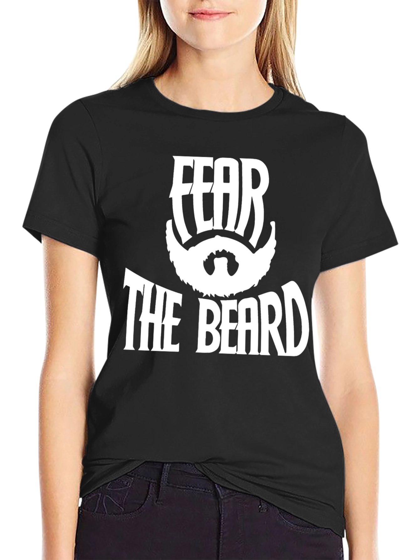 Fear The Beard Black Graphic T-Shirt