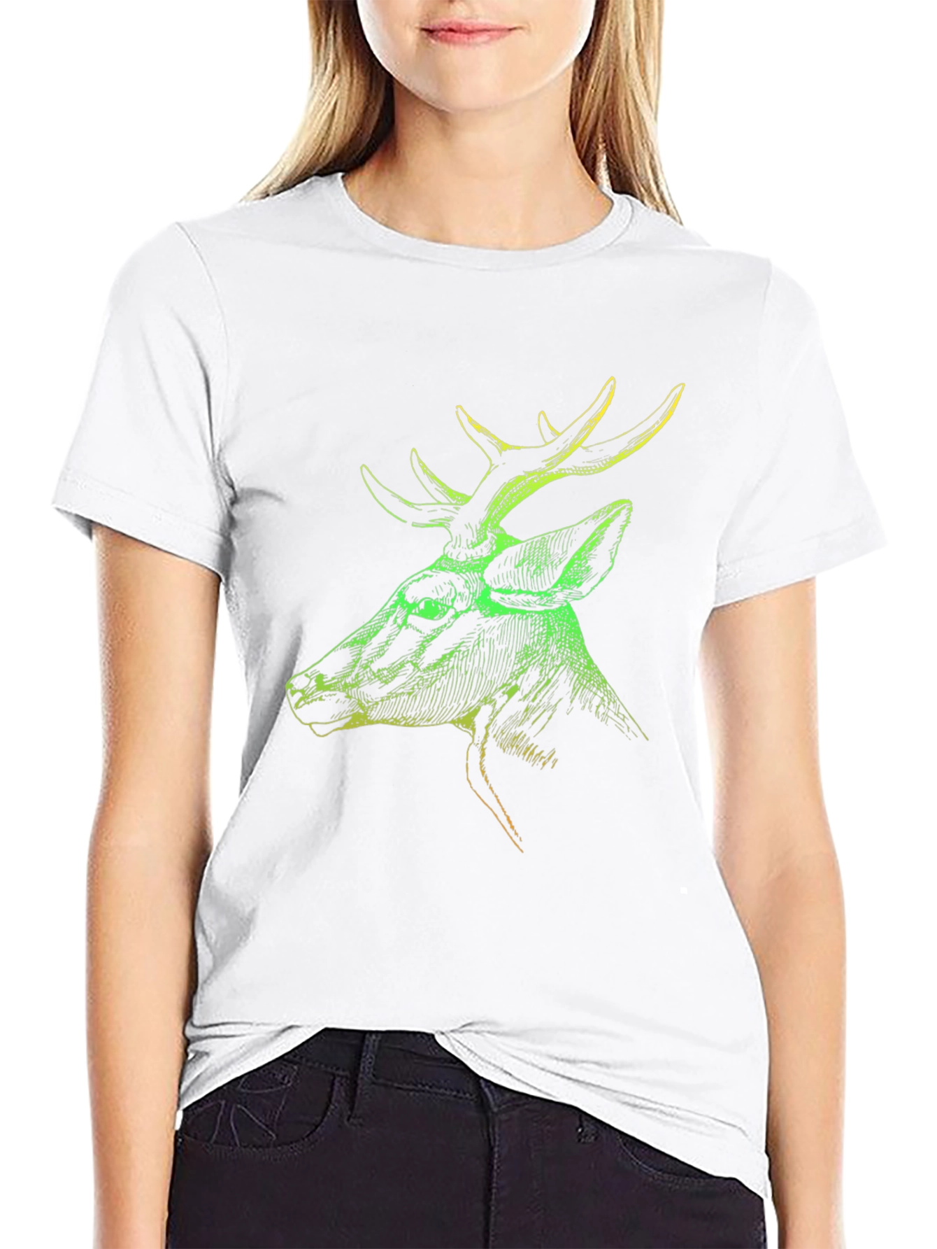 Deer Graphic T-Shirt - Stylish Wildlife Tee