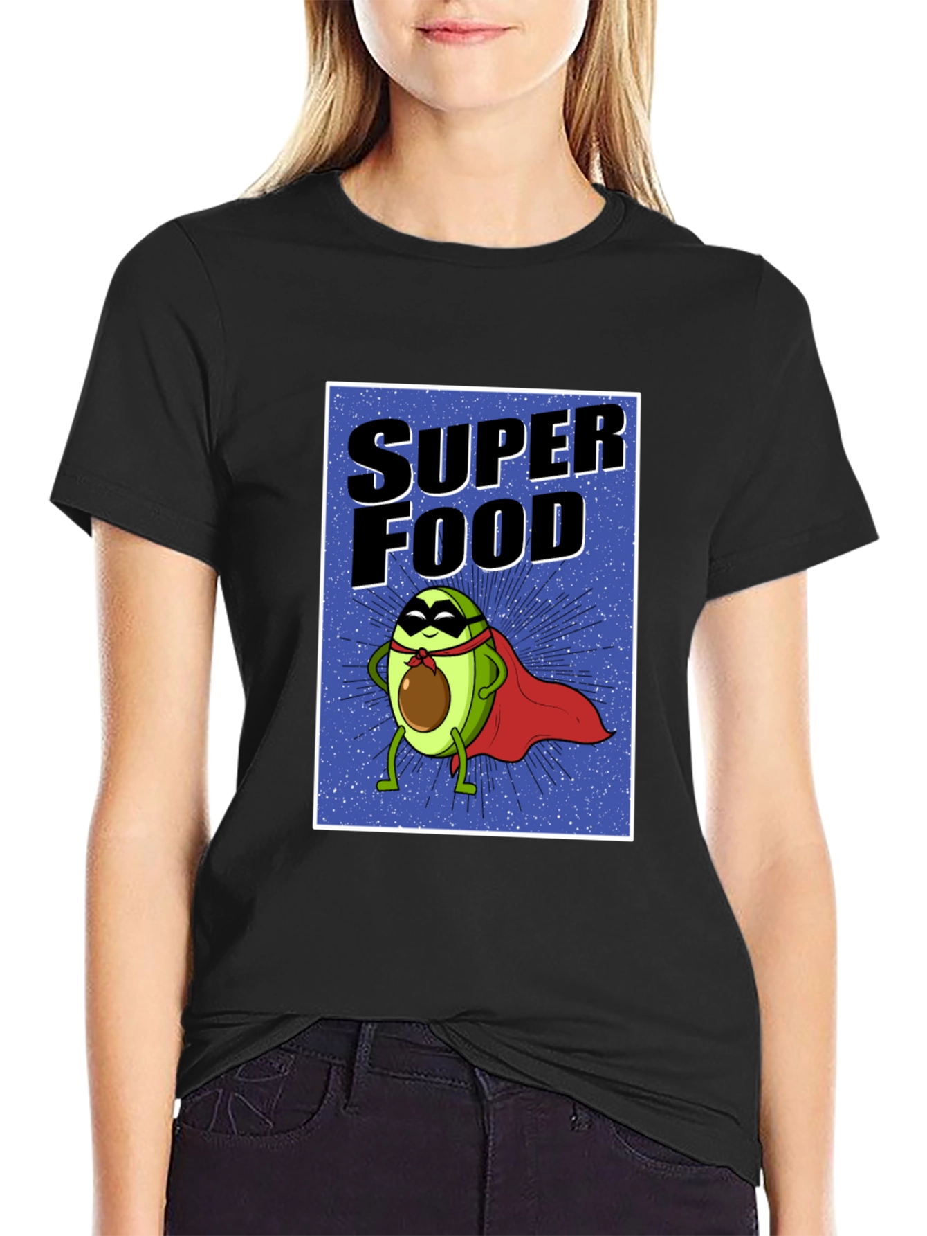 Super Food Avocado T-Shirt - Novelty Superhero Tee